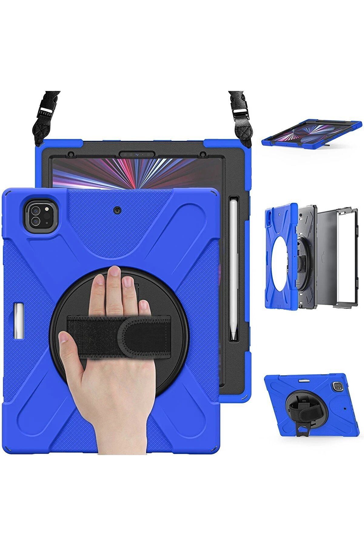 İpad Pro 12.9 (2020) Kılıf Amazi̇ng Tablet Kapak - Mavi̇ - Dropx6263-8428