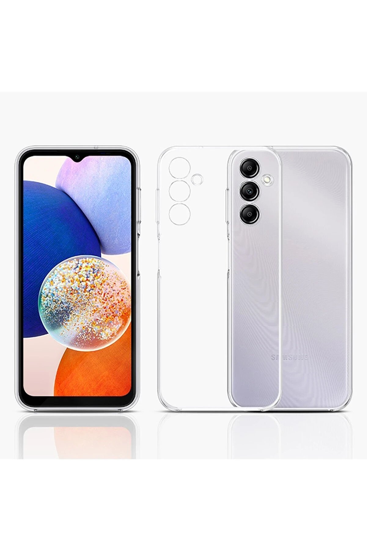 CepteToptan Samsung Galaxy A14 4G Kılıf Lüx Şeffaf Silikon - DROPX1249-3820