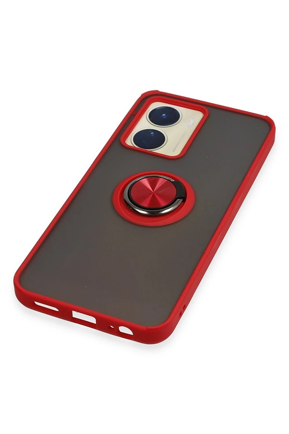 Vi̇vo Y16 Kılıf Montreal Y&uuml;z&uuml;kl&uuml; Si̇li̇kon Kapak - Kırmızı - Dropx4880-4947