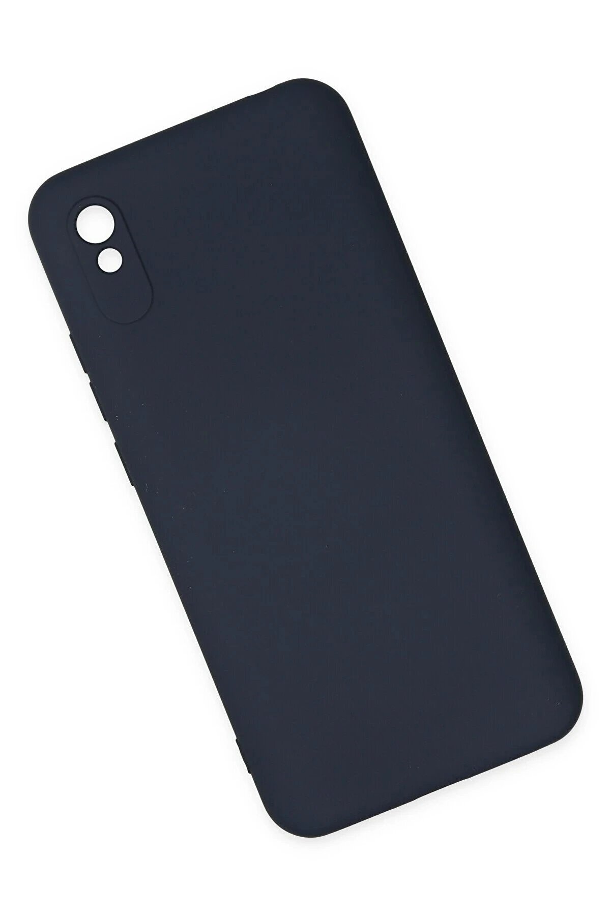 Xi̇aomi̇ Redmi̇ 9A Kılıf Nano İçi̇ Kadi̇fe Si̇li̇kon - Laci̇vert - Dropx5222-2806