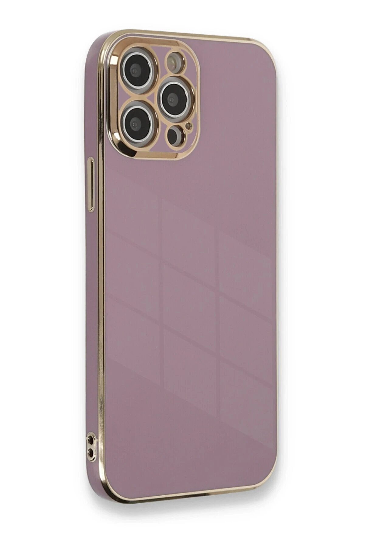 CepteToptan iPhone 12 Pro Kılıf Volet Silikon - Mor - DROPX7818-8297