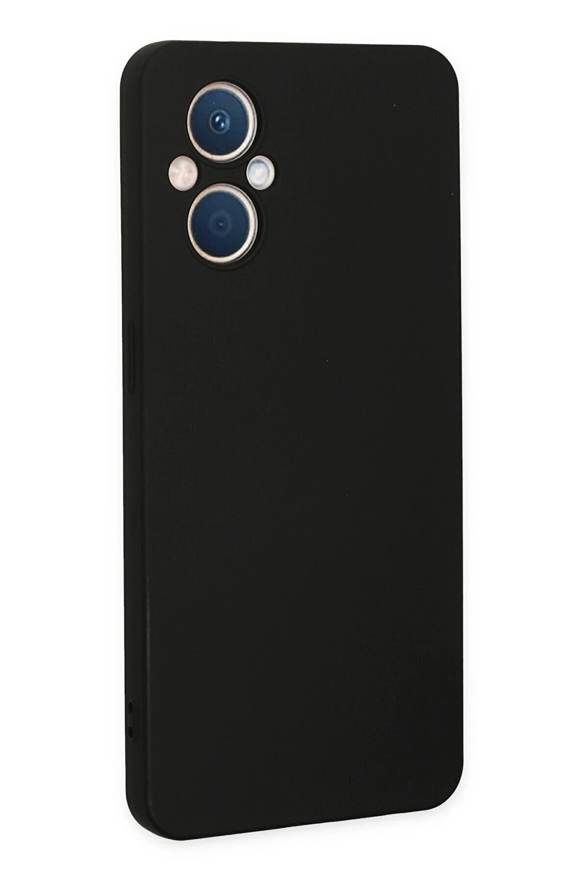 Oppo Reno 7 Li̇te Kılıf Nano İ&ccedil;i̇ Kadi̇fe Si̇li̇kon - Si̇yah - Dropx9324-9823
