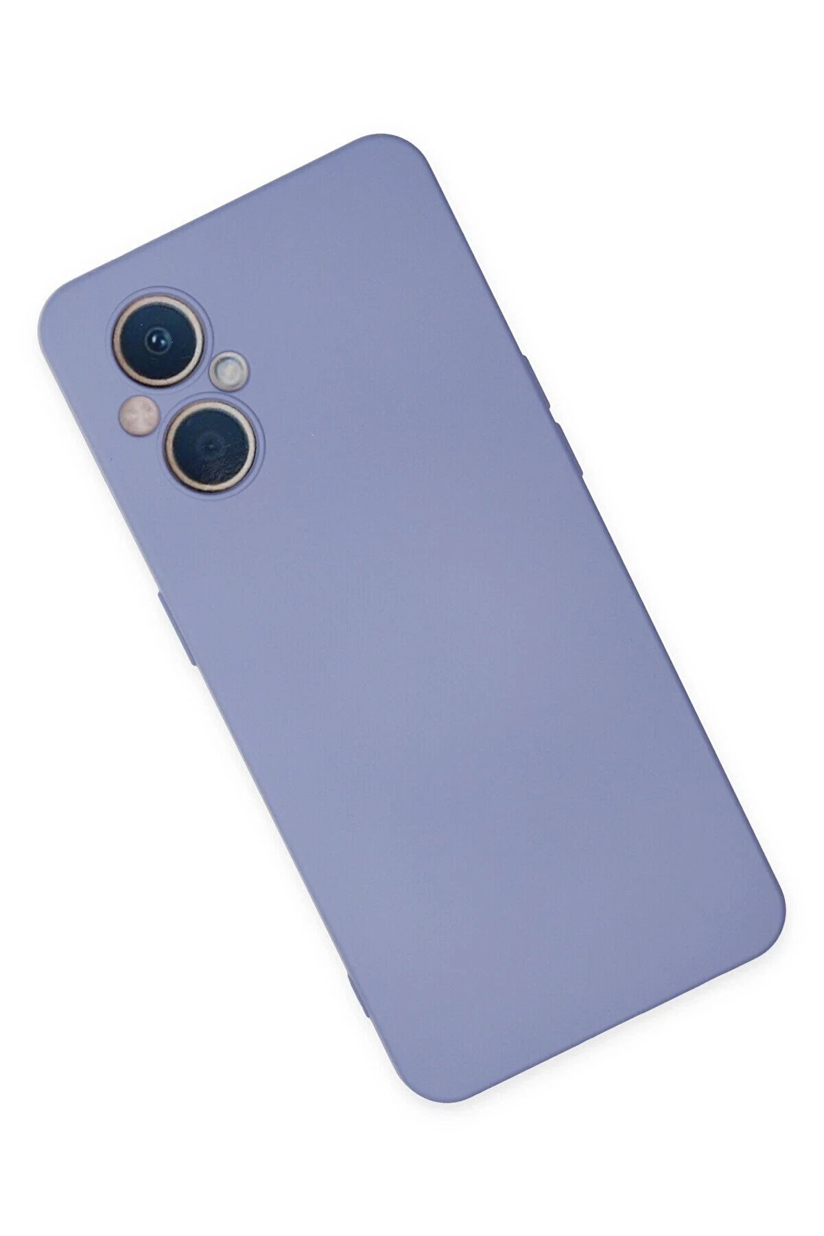 Oppo Reno 7 Li̇te Kılıf Nano İ&ccedil;i̇ Kadi̇fe Si̇li̇kon - Li̇la - Dropx9082-3901