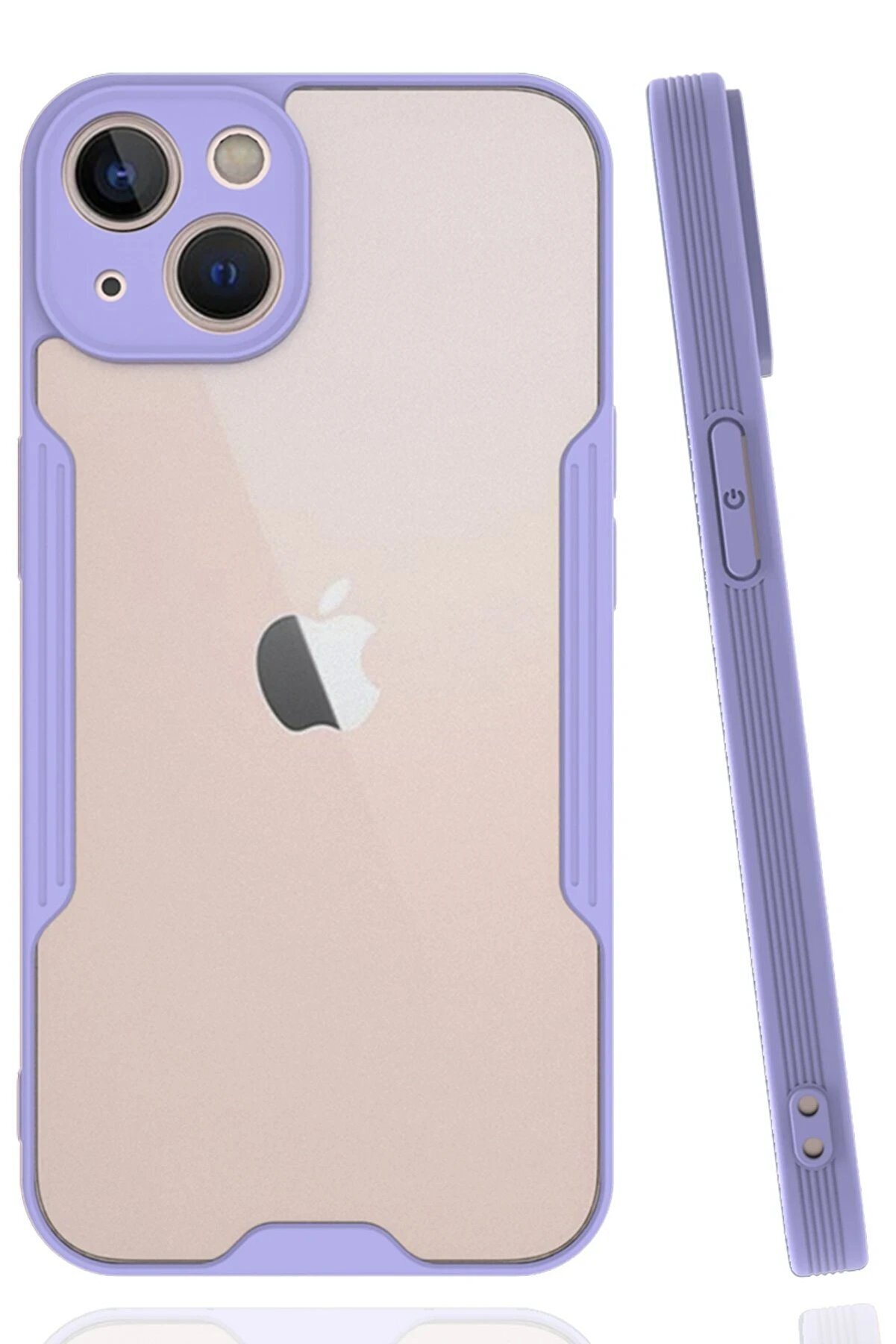 CepteToptan iPhone 14 Plus Kılıf Platin Silikon - Lila - DROPX4226-7420