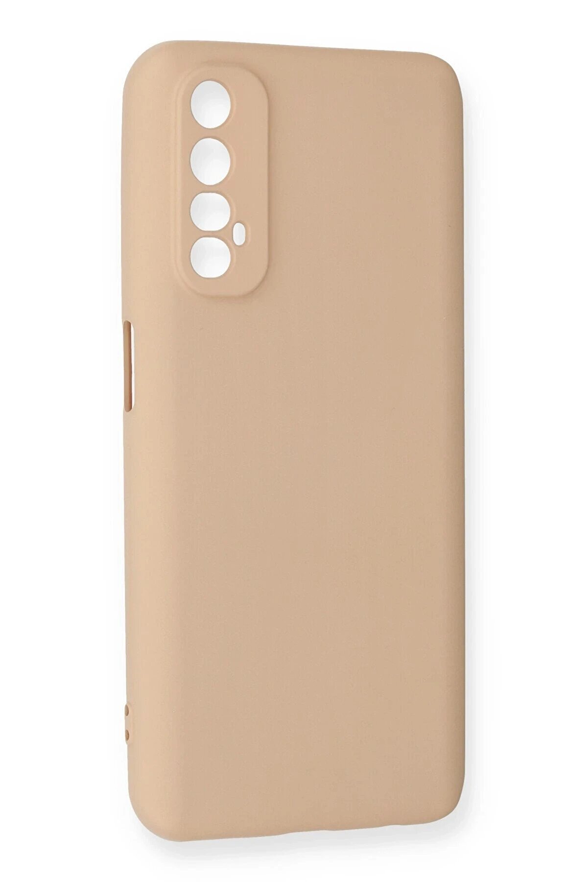 Realme 7 Kılıf Nano İçi̇ Kadi̇fe Si̇li̇kon - Pudra - Dropx3903-3362