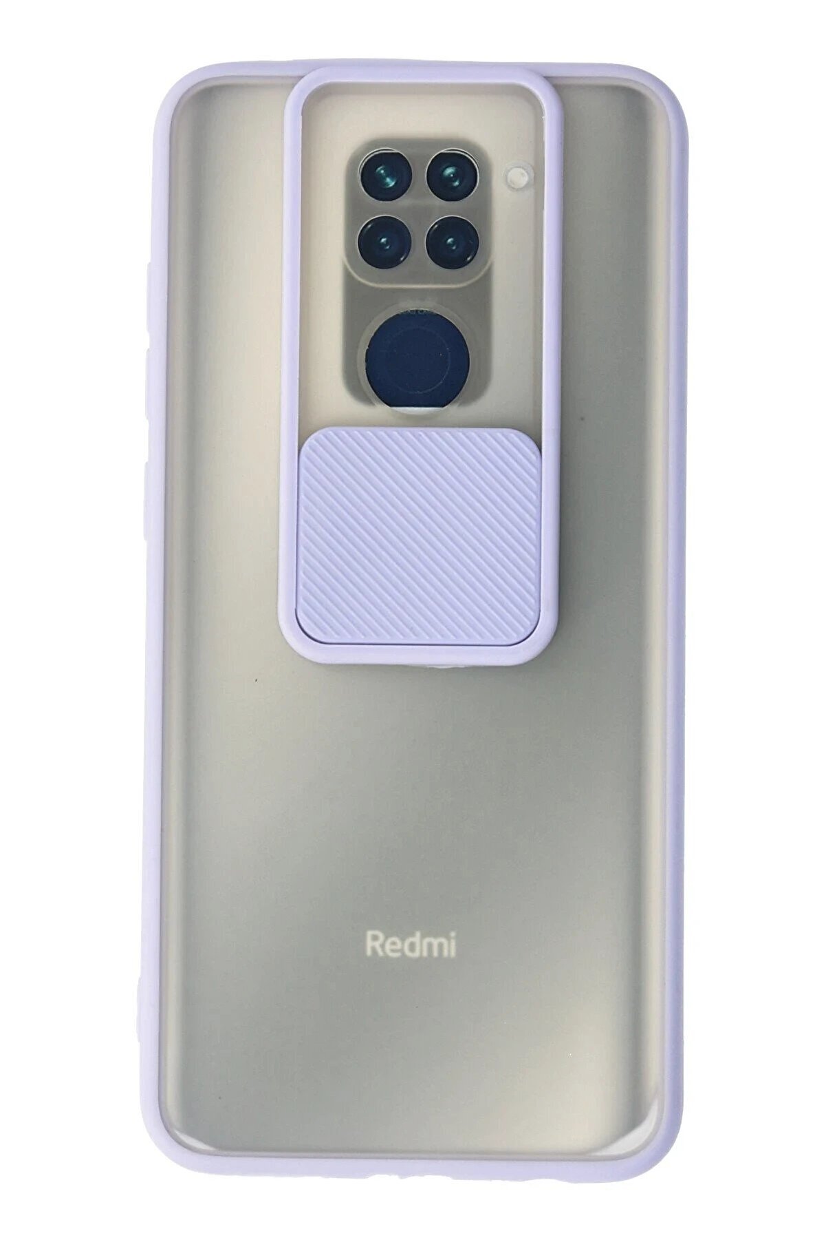 CepteToptan Xiaomi Redmi Note 9 Kılıf Palm Buzlu Kamera Sürgülü Silikon - Lila - DROPX2520-6503