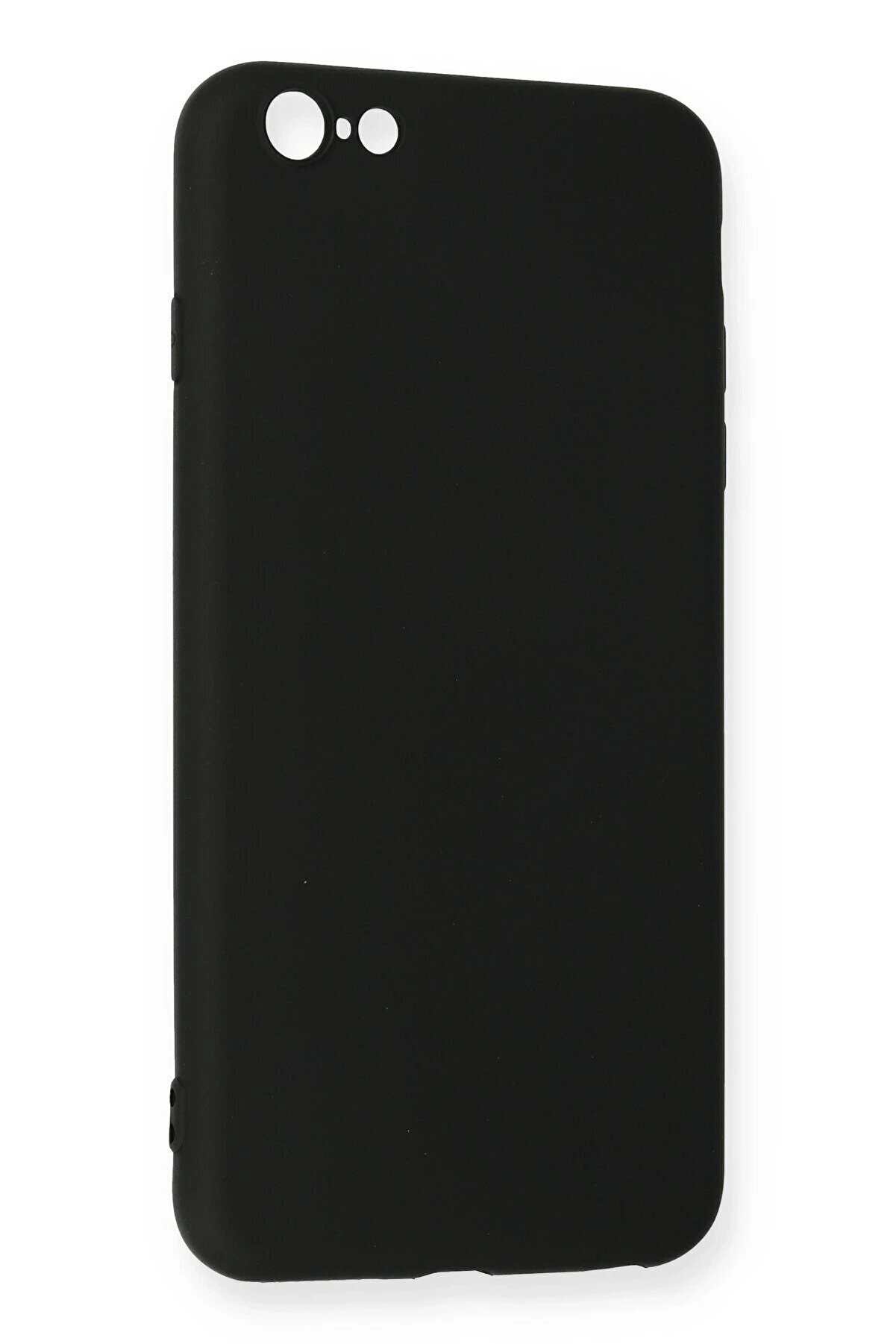 İphone 6 Plus Kılıf Nano İçi̇ Kadi̇fe Si̇li̇kon - Si̇yah - Dropx4859-7132