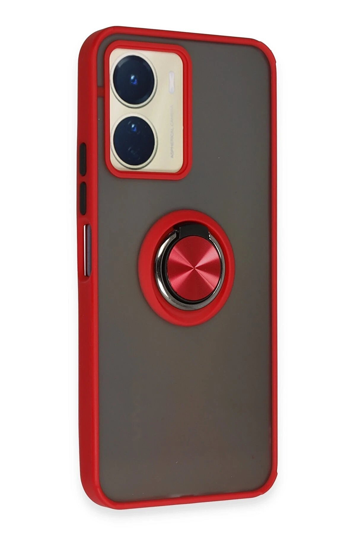 Vi̇vo Y16 Kılıf Montreal Y&uuml;z&uuml;kl&uuml; Si̇li̇kon Kapak - Kırmızı - Dropx4880-4947