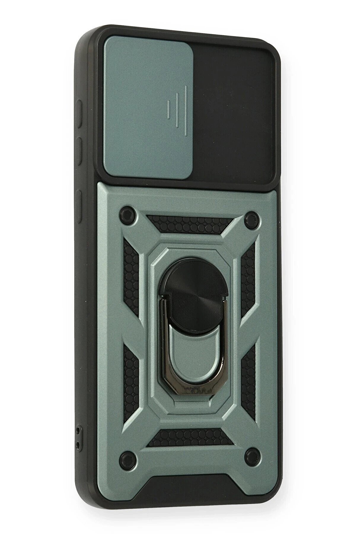 Samsung Galaxy A02 Kılıf Pars Lens Yüzüklü Si̇li̇kon - Yeşi̇l - Dropx7780-6815