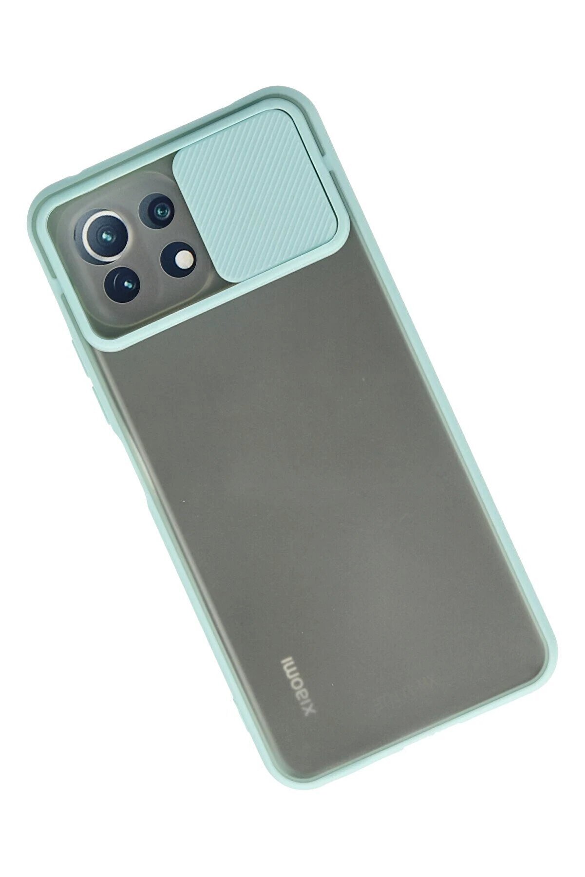 Xi̇aomi̇ Mi̇ 11 Li̇te Kılıf Palm Buzlu Kamera Sürgülü Si̇li̇kon - Turkuaz - Dropx4298-7847