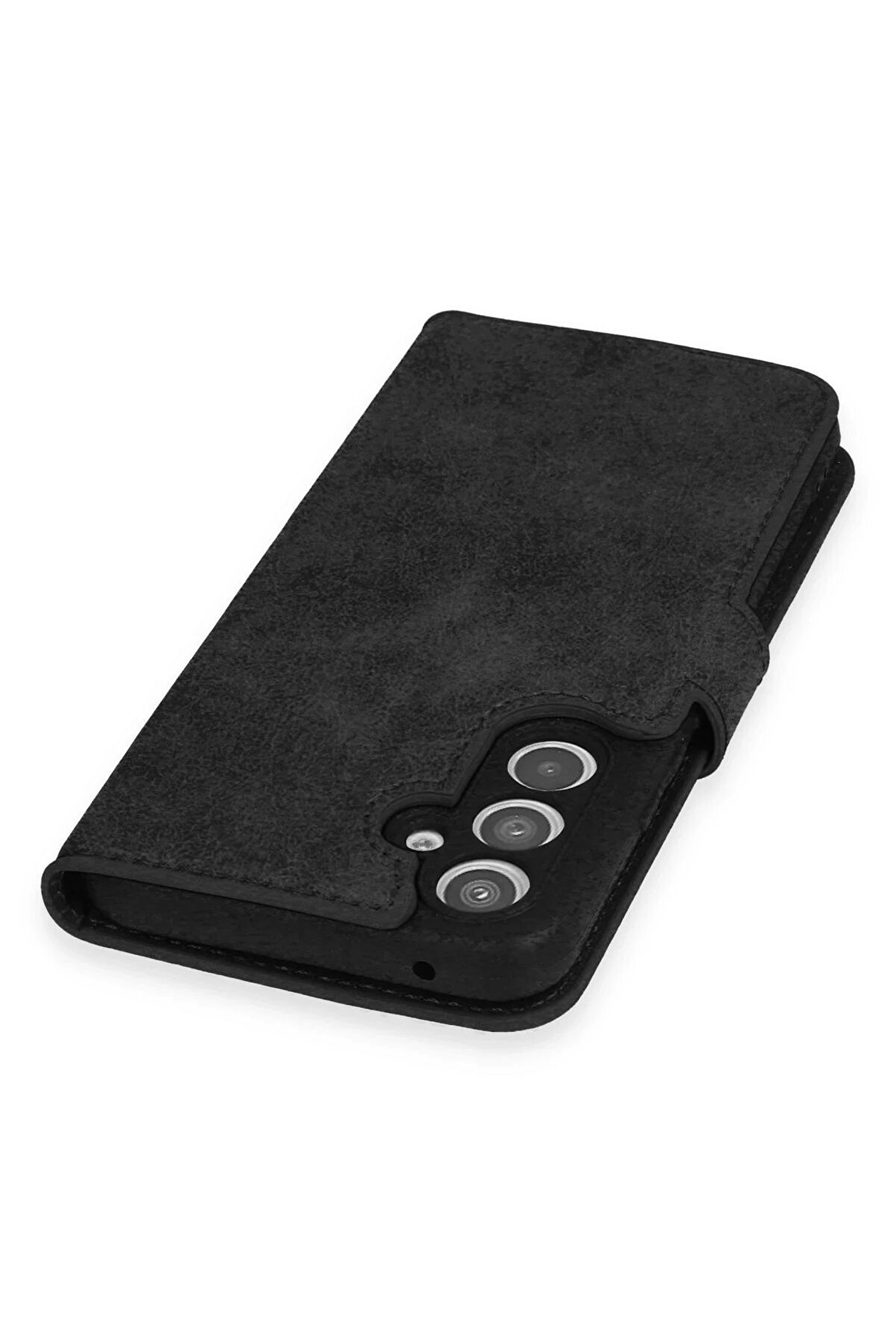 Samsung Galaxy A34 5G Kılıf Trend S Plus Kapaklı Kılıf - Si̇yah - Dropx2592-2856