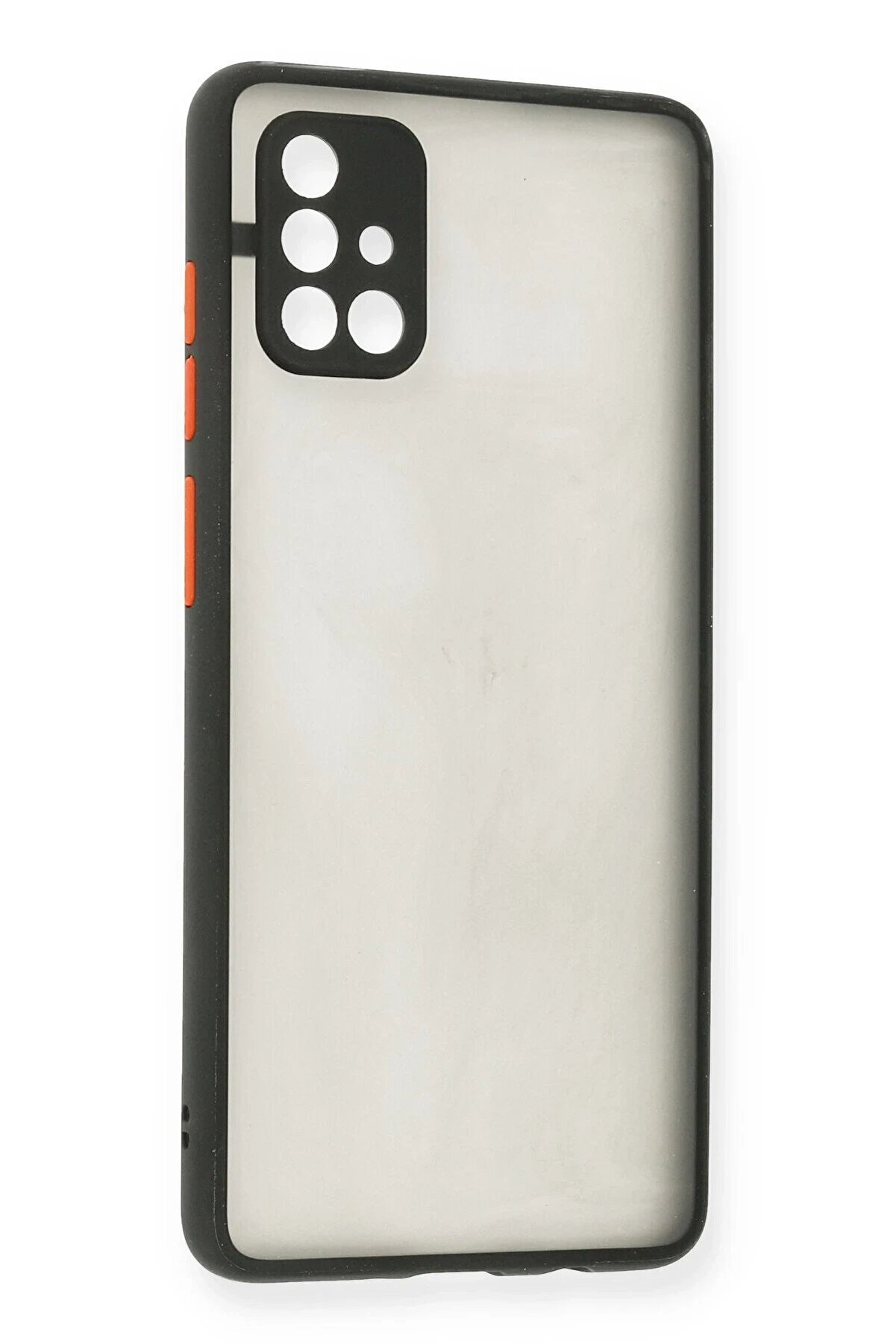 CepteToptan Samsung Galaxy A71 Kılıf Montreal Silikon Kapak - Siyah - DROPX1894-9712