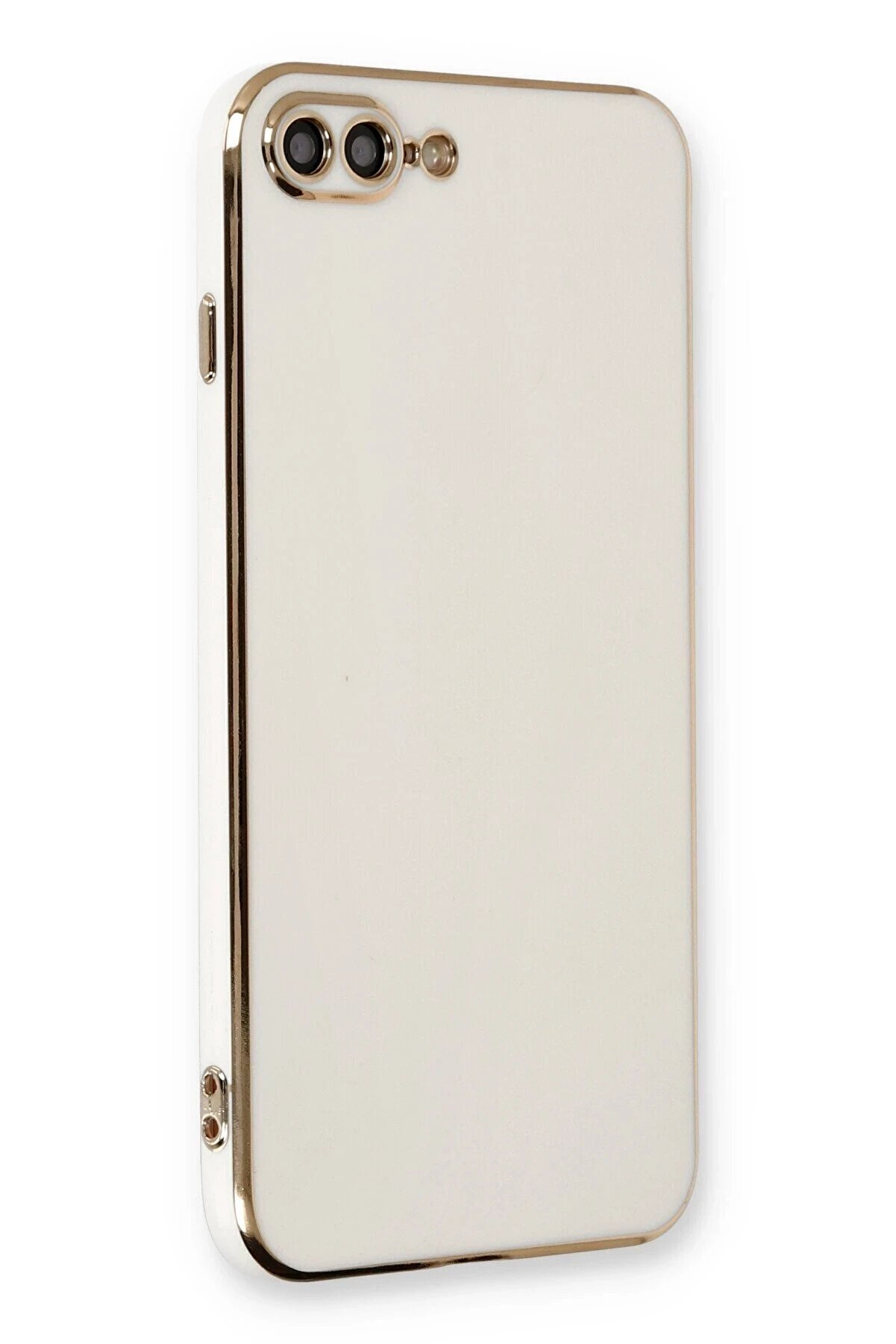 CepteToptan iPhone 7 Plus Kılıf Volet Silikon - Beyaz - DROPX8875-7552