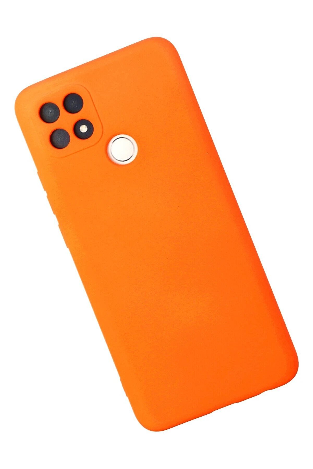 Oppo A15 Kılıf Nano İçi̇ Kadi̇fe Si̇li̇kon - Turuncu - Dropx5900-3396