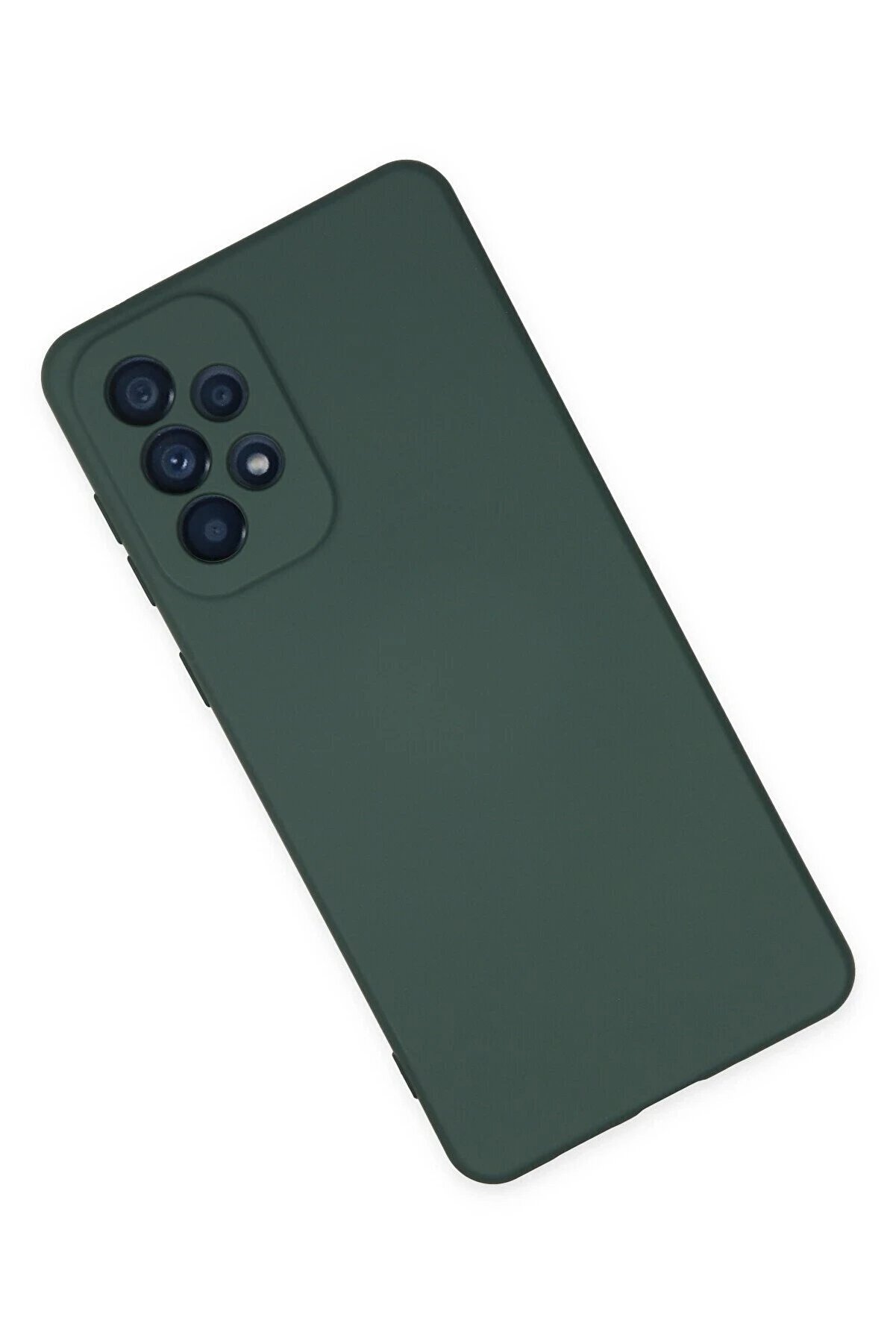 Samsung Galaxy A23 4G Kılıf Nano İçi̇ Kadi̇fe Si̇li̇kon - Koyu Yeşi̇l - Dropx1447-5510