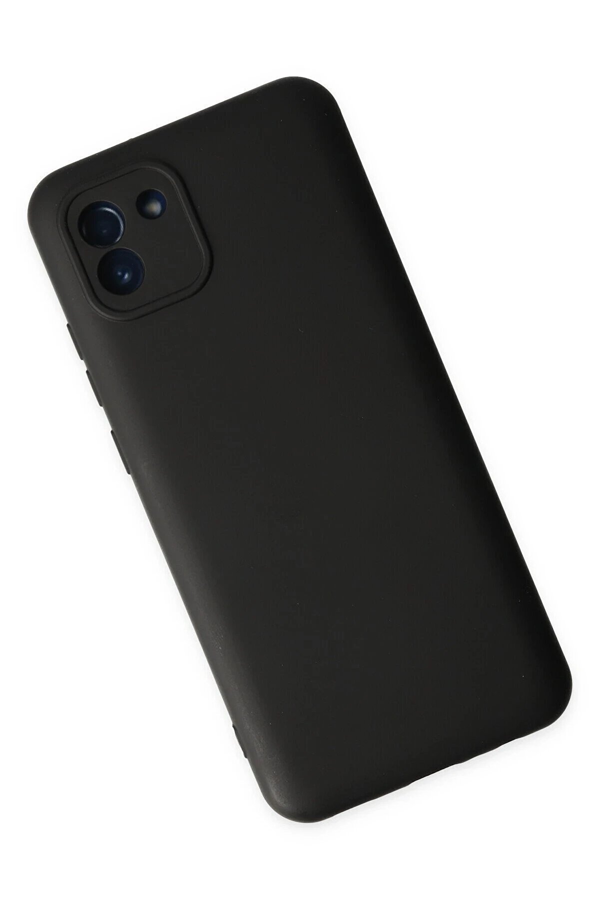 Samsung Galaxy A03 Kılıf Nano İçi̇ Kadi̇fe Si̇li̇kon - Si̇yah - Dropx8079-4822