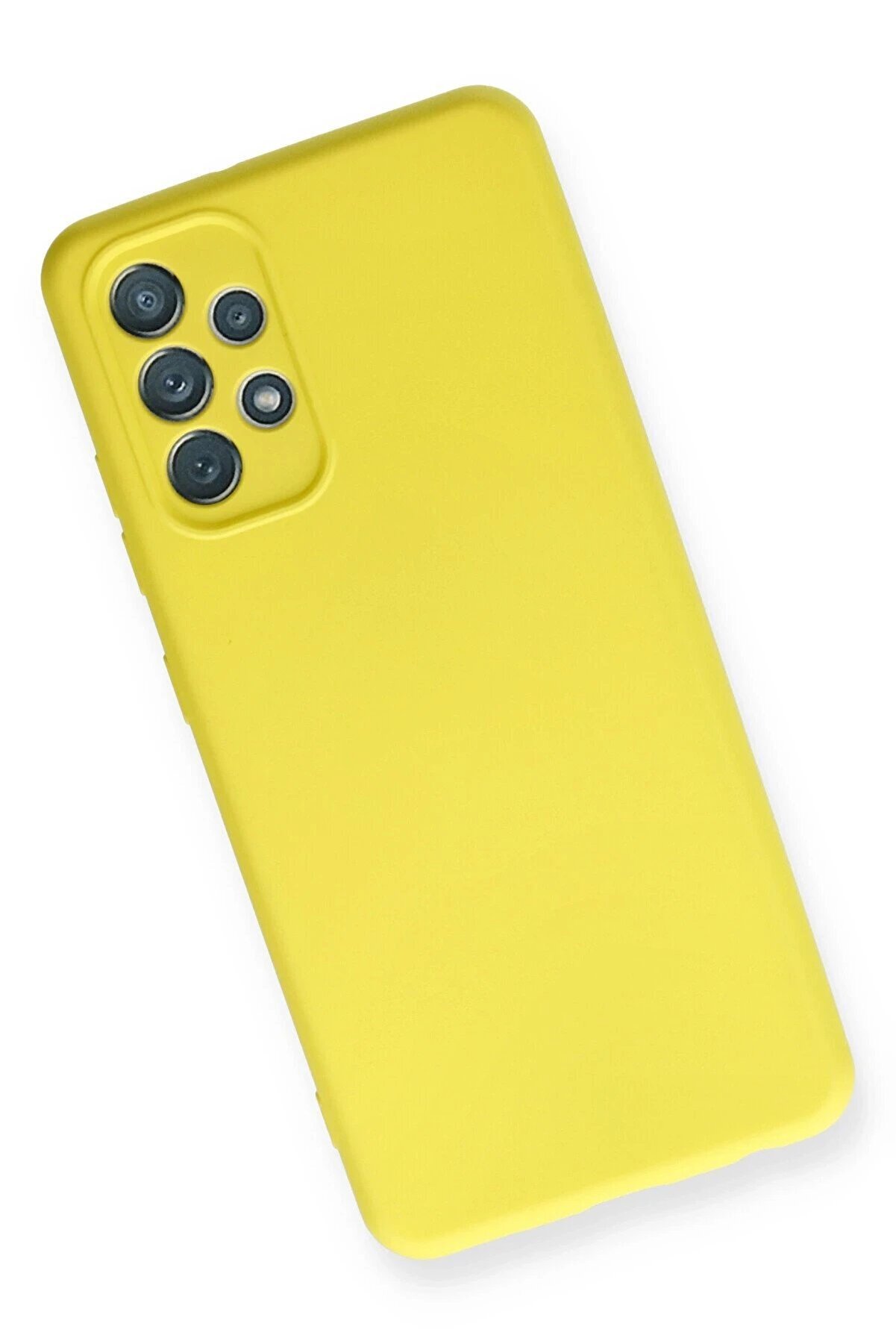 Samsung Galaxy A32 Kılıf Nano İçi̇ Kadi̇fe Si̇li̇kon - Sarı - Dropx9351-7705