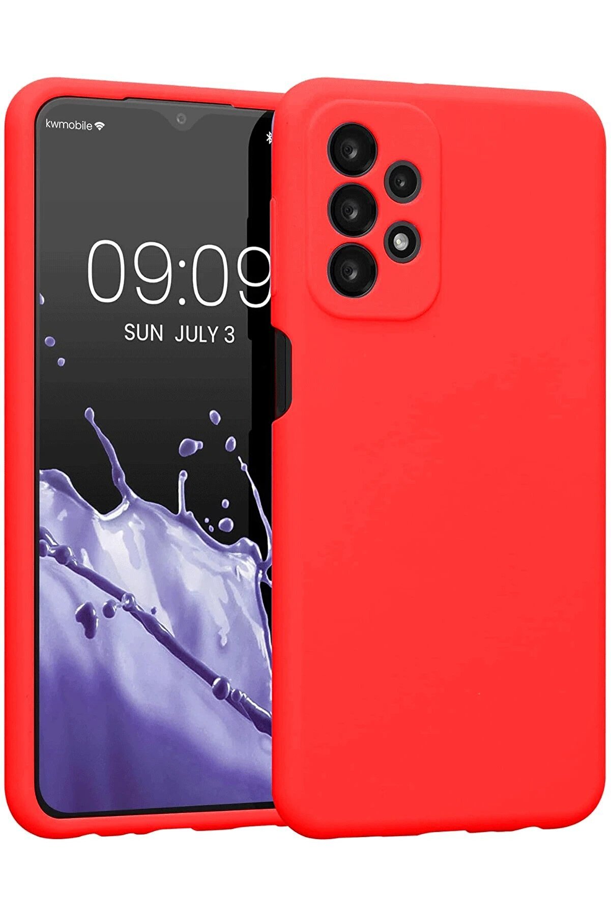 CepteToptan Samsung Galaxy A23 4G Kılıf First Silikon - Kırmızı - DROPX7712-1120