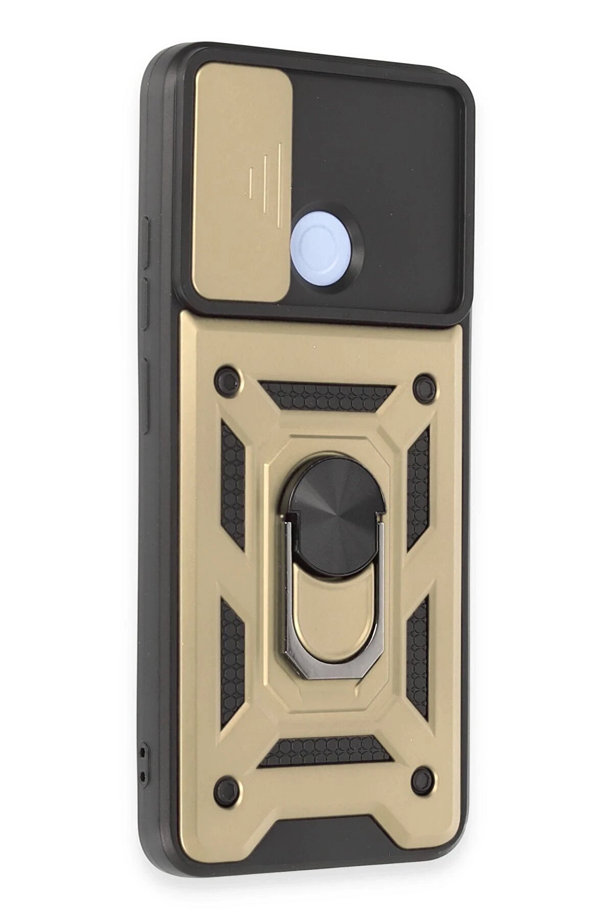 Xi̇aomi̇ Redmi̇ 12C Kılıf Pars Lens Yüzüklü Si̇li̇kon - Gold - Dropx8841-2523