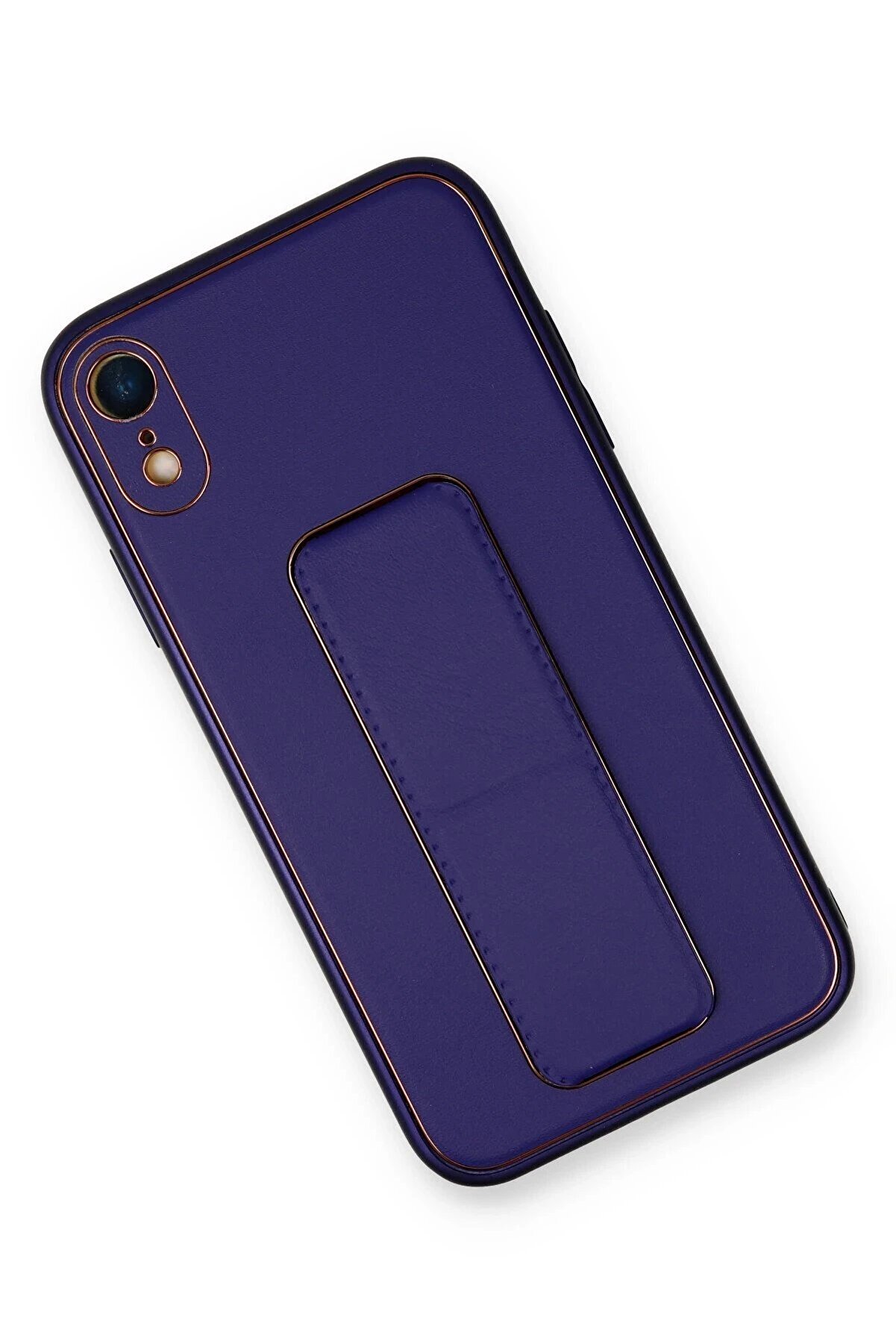 İphone Xr Kılıf Coco Deri̇ Standlı Kapak - Mor - Dropx2629-1265