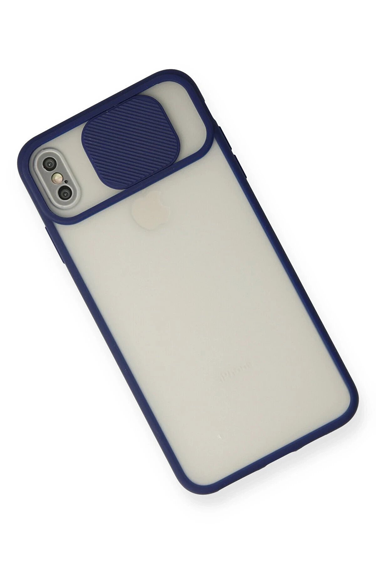 İphone Xs Max Kılıf Palm Buzlu Kamera Sürgülü Si̇li̇kon - Laci̇vert - Dropx6997-7505