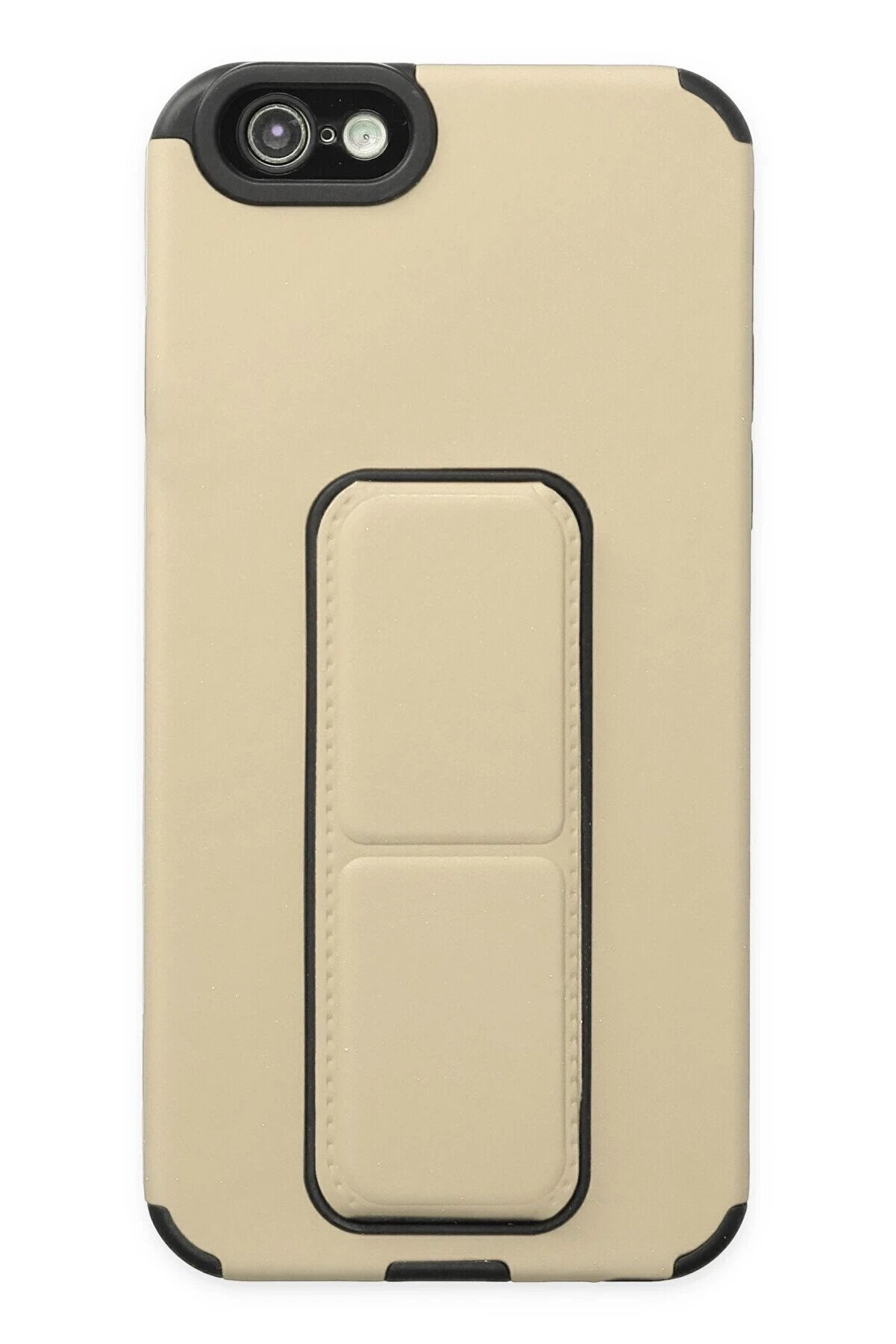 CepteToptan iPhone 6 Kılıf Mega Standlı Silikon - Gold - DROPX2536-9708