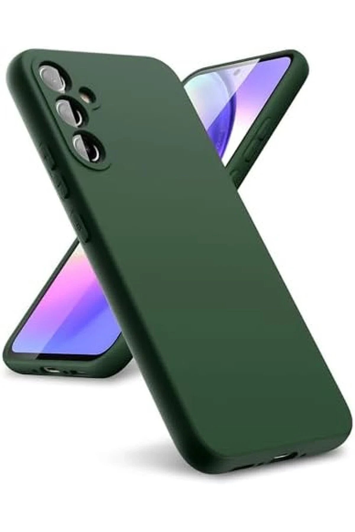 CepteToptan Samsung Galaxy A24 4G Kılıf First Silikon - Koyu Yeşil - DROPX2362-2524