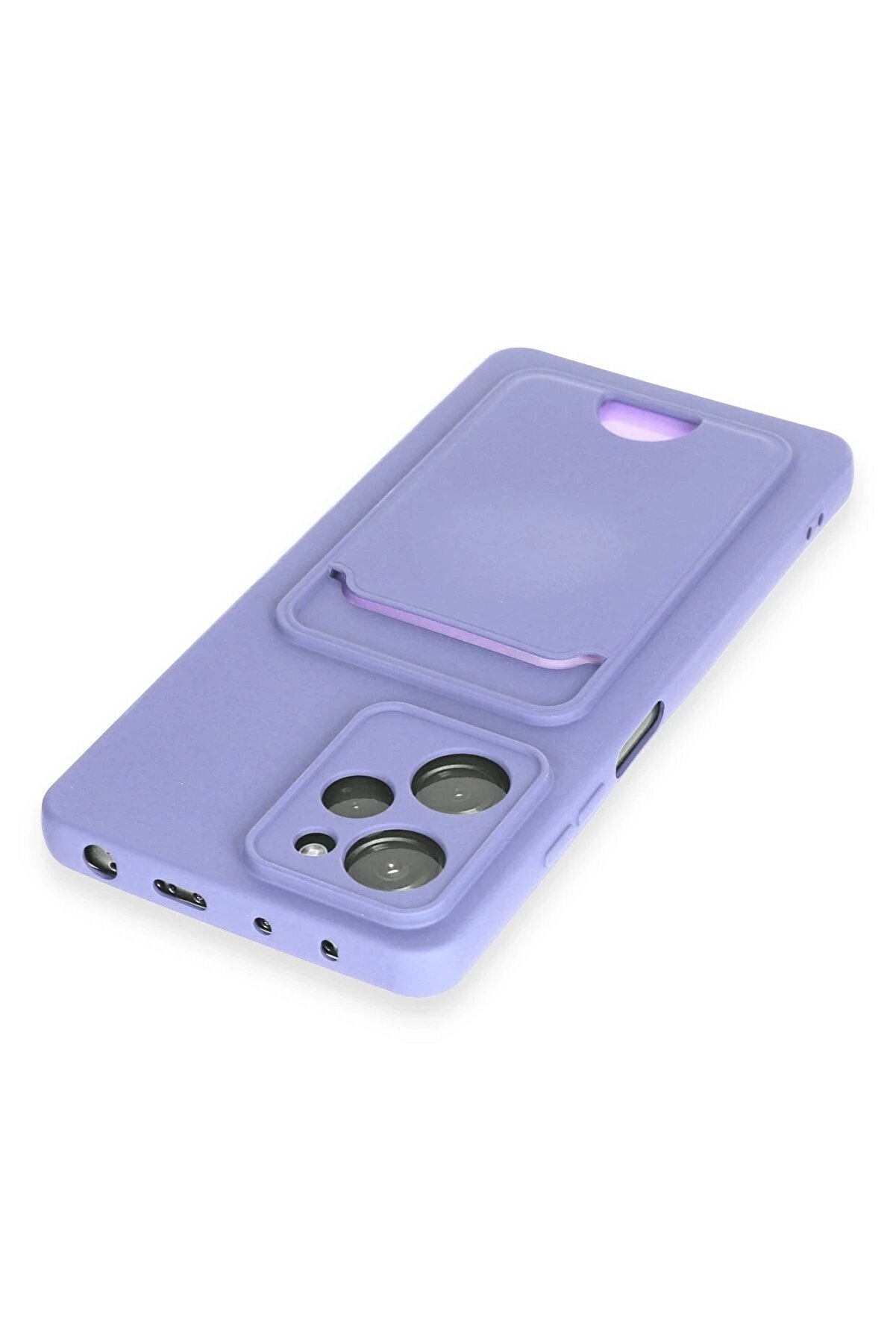 Xi̇aomi̇ Poco X5 Pro 5G Kılıf Kelvi̇n Kartvi̇zi̇tli̇ Si̇li̇kon - Li̇la - Dropx8329-3570