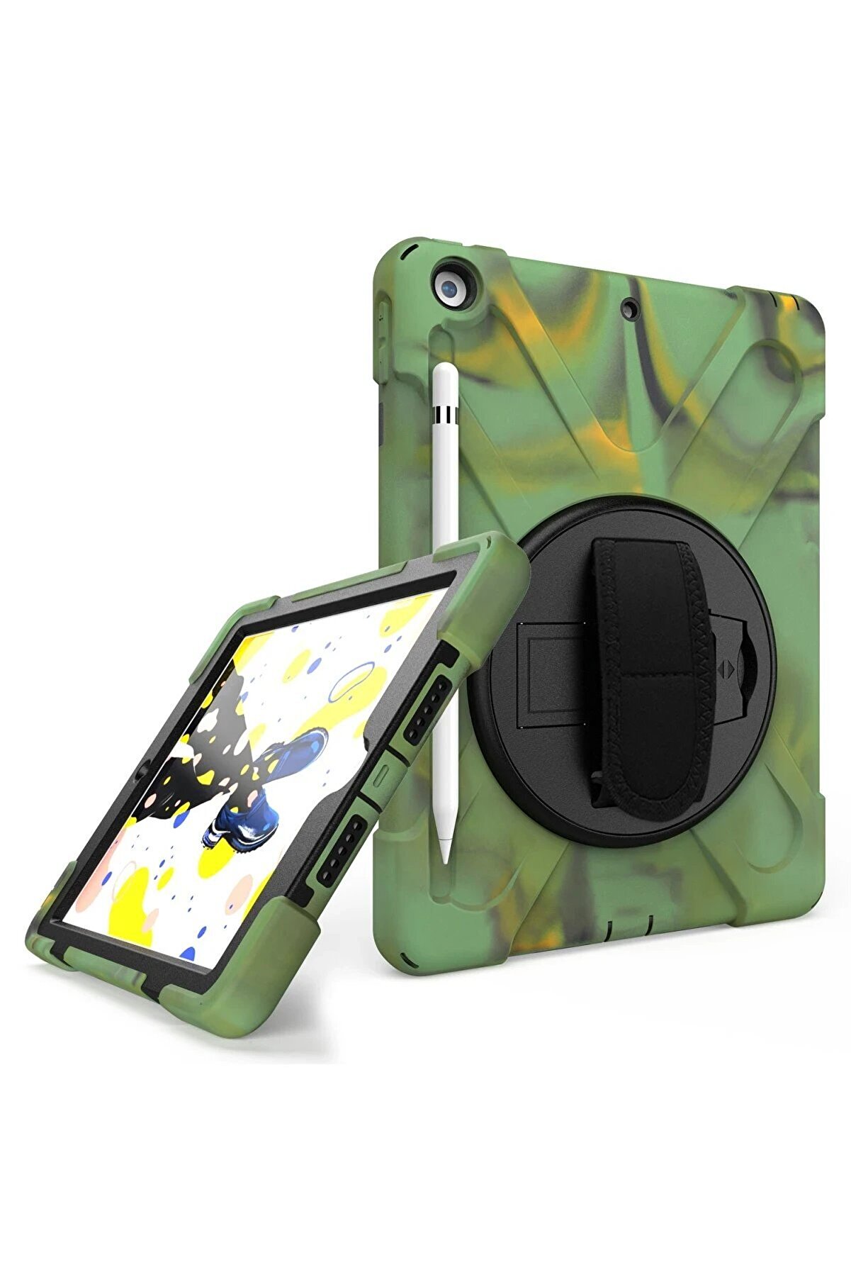İpad 5 Ai̇r 9.7 Kılıf Amazi̇ng Tablet Kapak - Kamuflaj - Dropx7579-5134