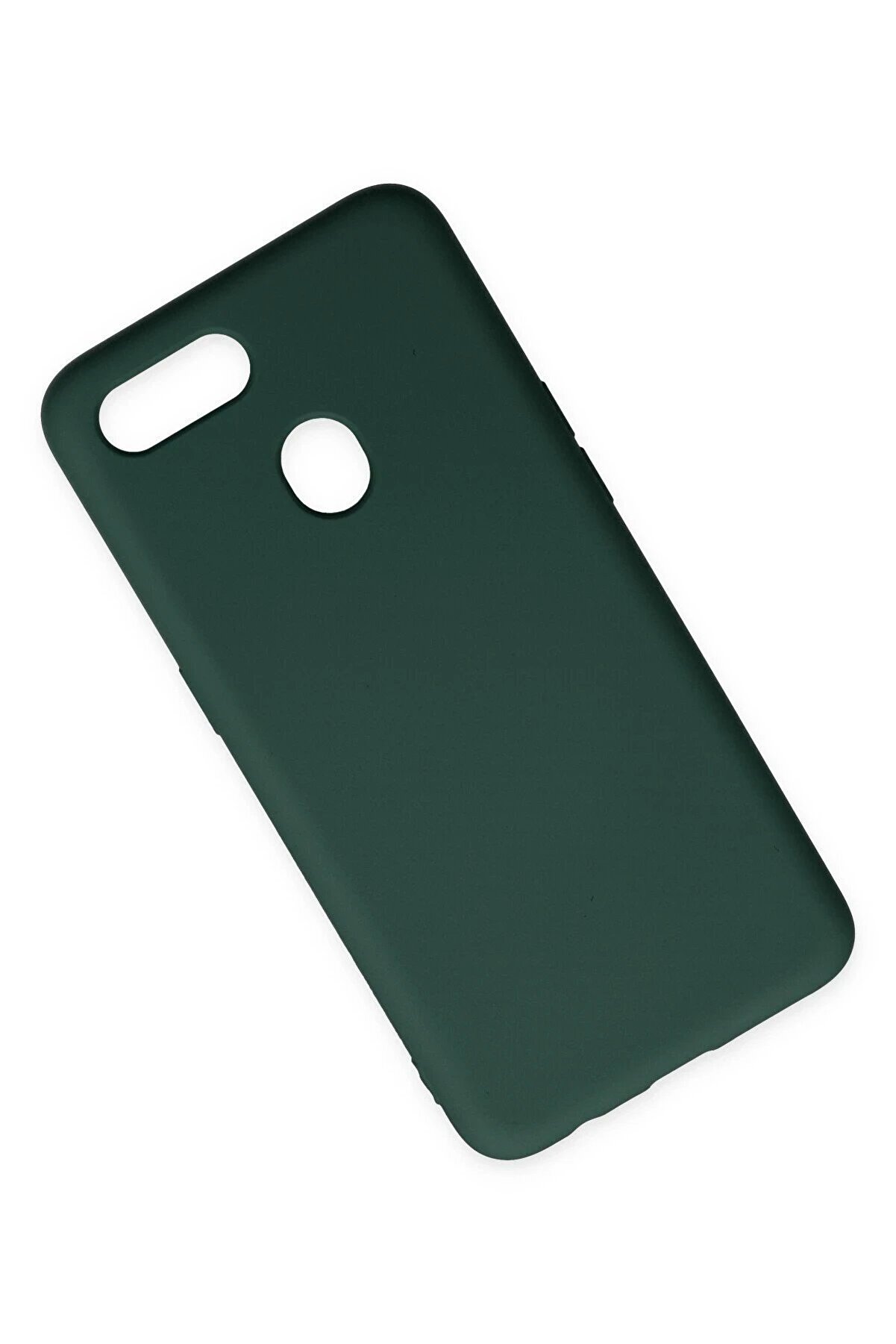 Oppo A12 Kılıf Nano İçi̇ Kadi̇fe Si̇li̇kon - Koyu Yeşi̇l - Dropx4186-7329