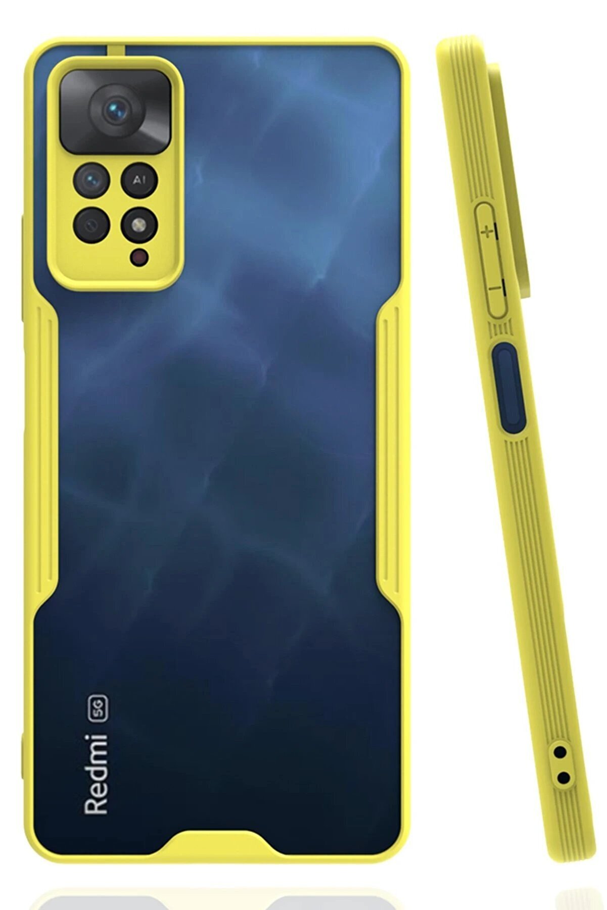 CepteToptan Xiaomi Redmi Note 11 Pro Kılıf Platin Silikon - Sarı - DROPX9747-8853