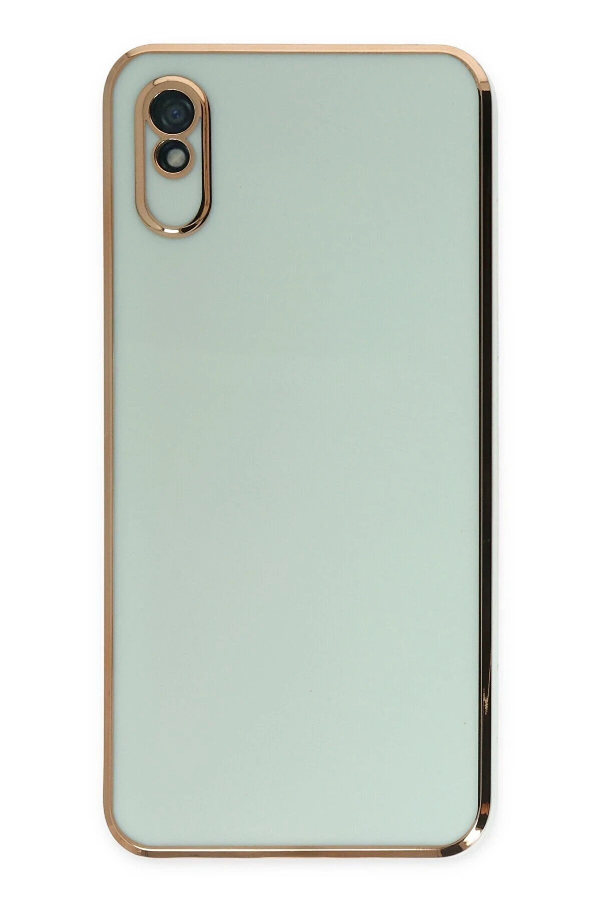 CepteToptan Xiaomi Redmi 9A Kılıf Volet Silikon - A&ccedil;ık Yeşil - DROPX8567-7428