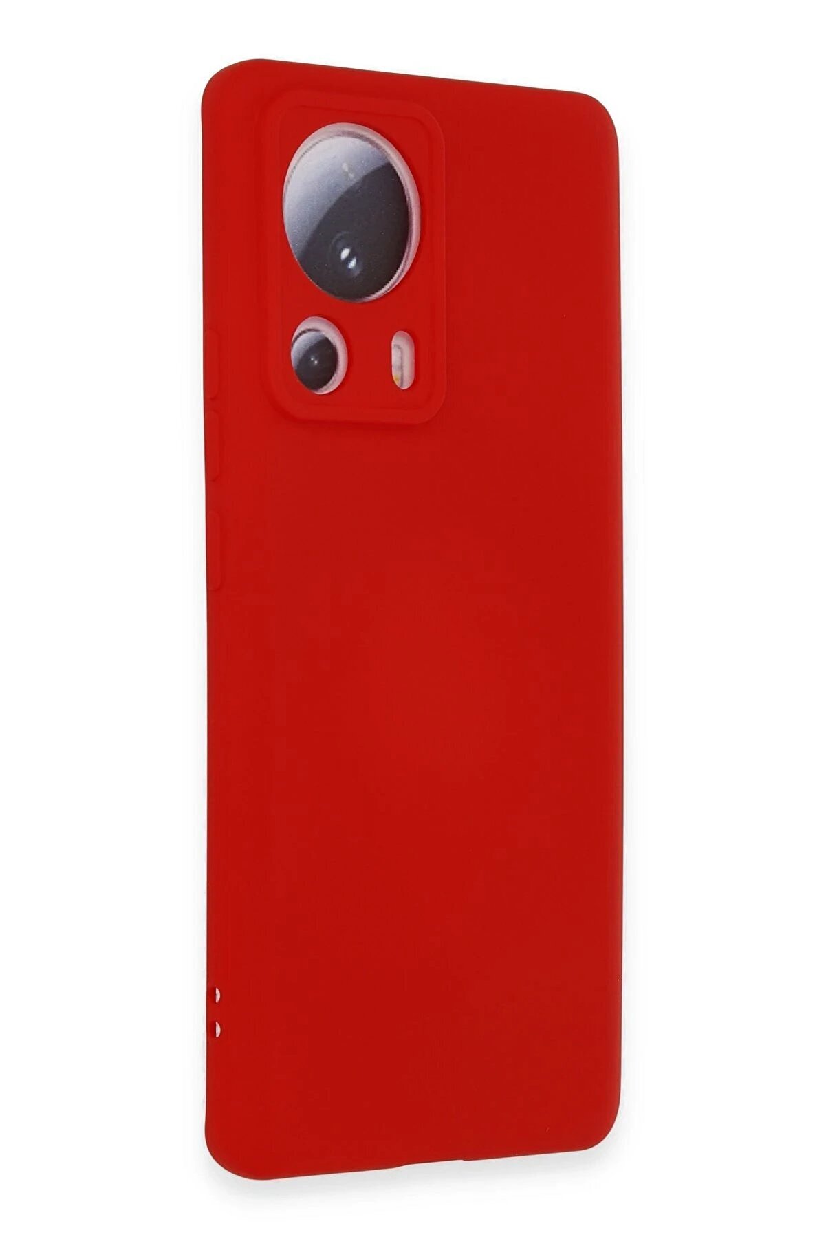 Xi̇aomi̇ Mi̇ 13 Li̇te Kılıf Nano İ&ccedil;i̇ Kadi̇fe Si̇li̇kon - Kırmızı - Dropx1681-1735