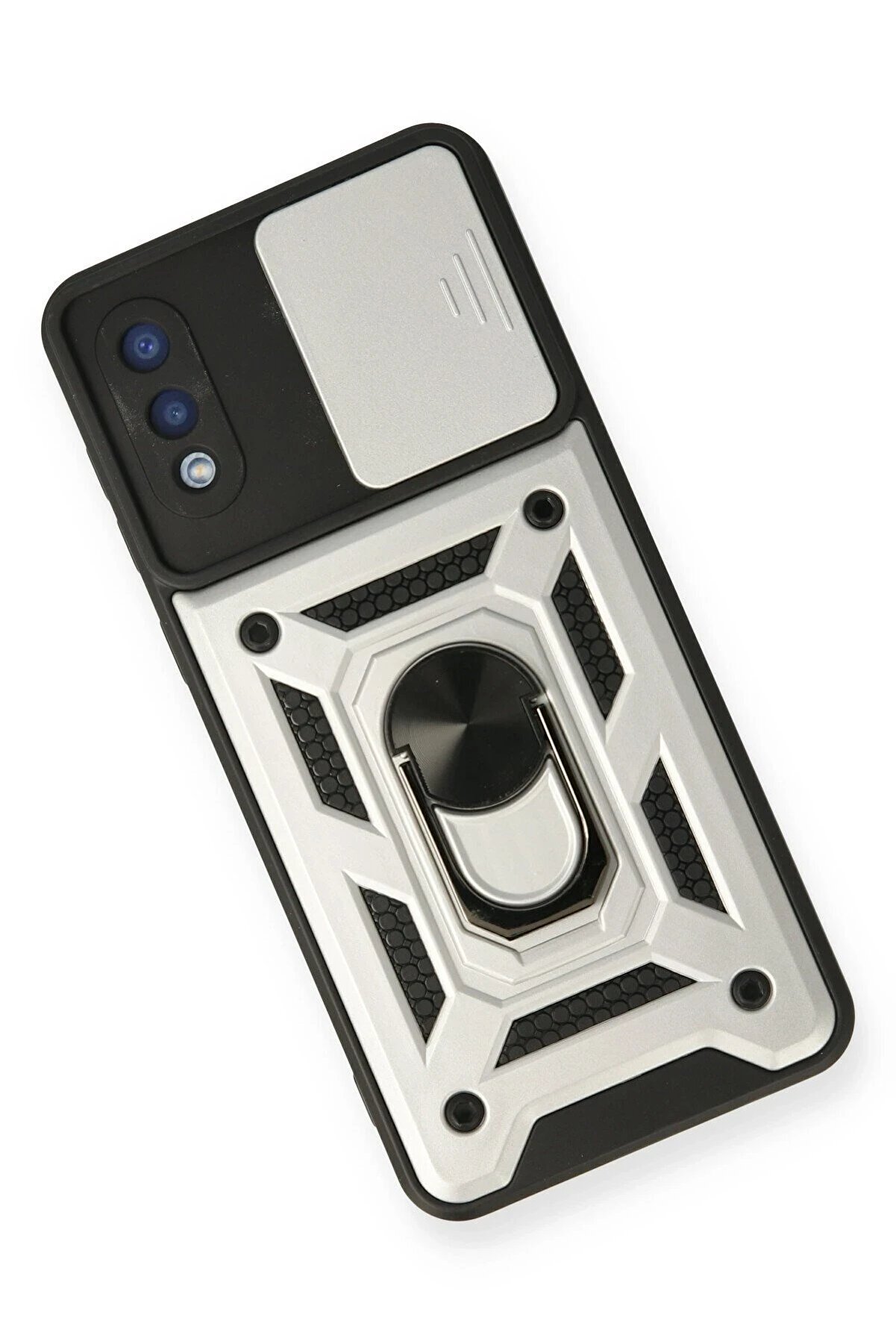 Samsung Galaxy A02 Kılıf Pars Lens Y&uuml;z&uuml;kl&uuml; Si̇li̇kon - G&uuml;m&uuml;ş - Dropx6990-6177