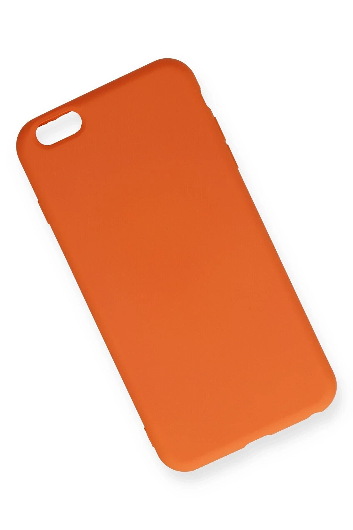 İphone 6 Plus Kılıf Nano İ&ccedil;i̇ Kadi̇fe Si̇li̇kon - Turuncu - Dropx5878-7620