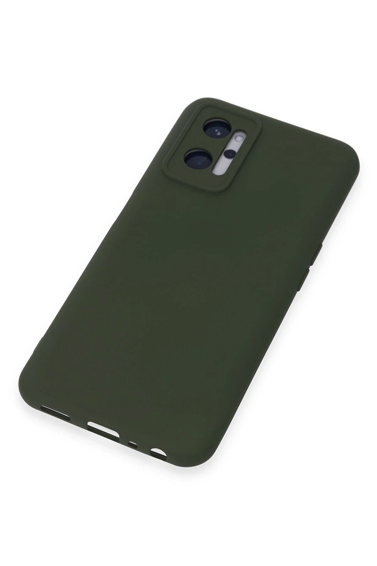 Realme 9İ 4G Kılıf Nano İ&ccedil;i̇ Kadi̇fe Si̇li̇kon - Koyu Yeşi̇l - Dropx8723-9244