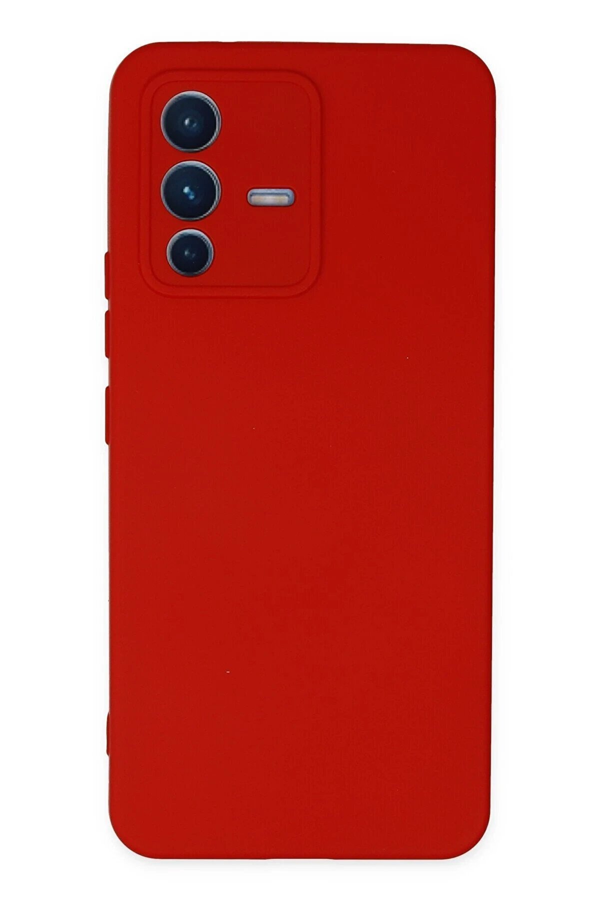 CepteToptan Vivo V23 5G Kılıf Nano içi Kadife Silikon - Kırmızı - DROPX4979-3692