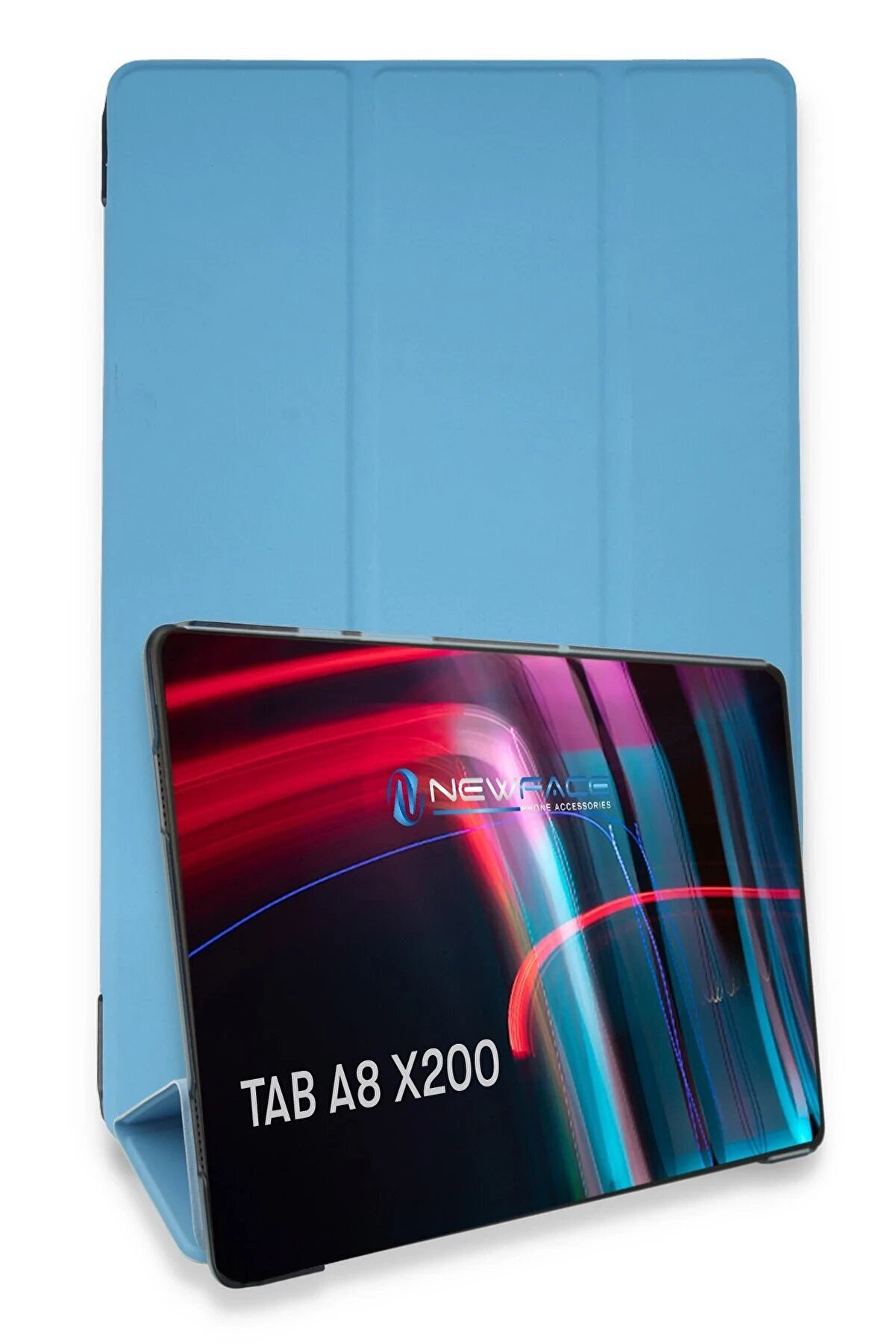 CepteToptan Samsung Galaxy X200 Tab A8 10.5 Kılıf Tablet Smart Kılıf - Mavi - DROPX7421-6858