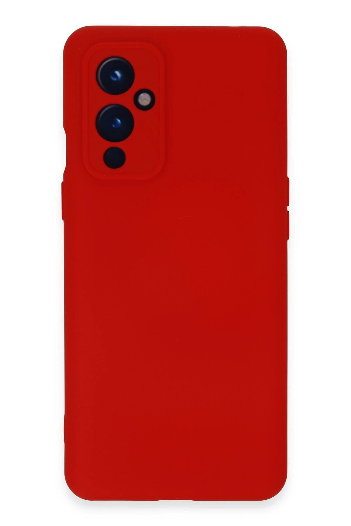 CepteToptan One Plus 9 Kılıf Nano i&ccedil;i Kadife Silikon - Kırmızı - DROPX6709-6537