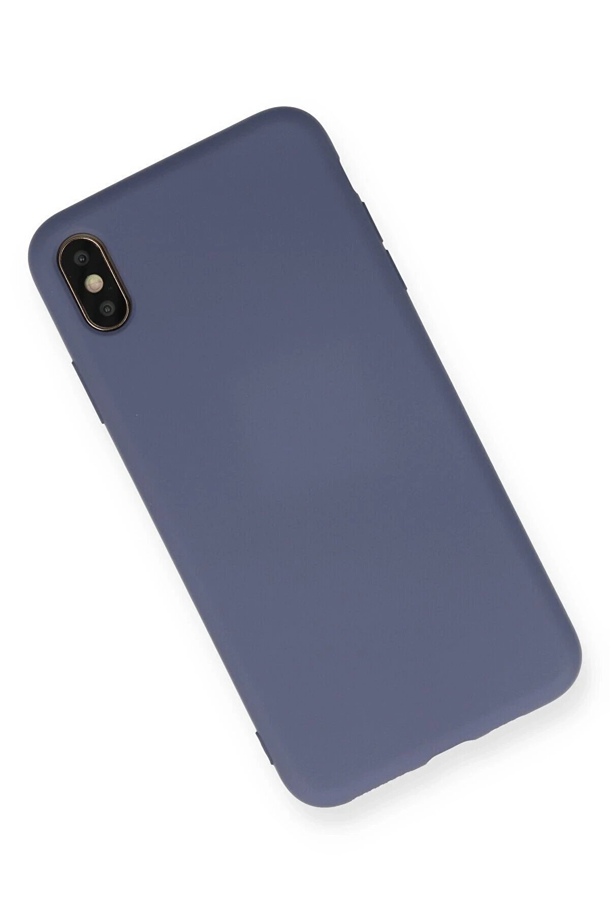 İphone Xs Max Kılıf Nano İçi̇ Kadi̇fe Si̇li̇kon - Gri̇ - Dropx8545-9559