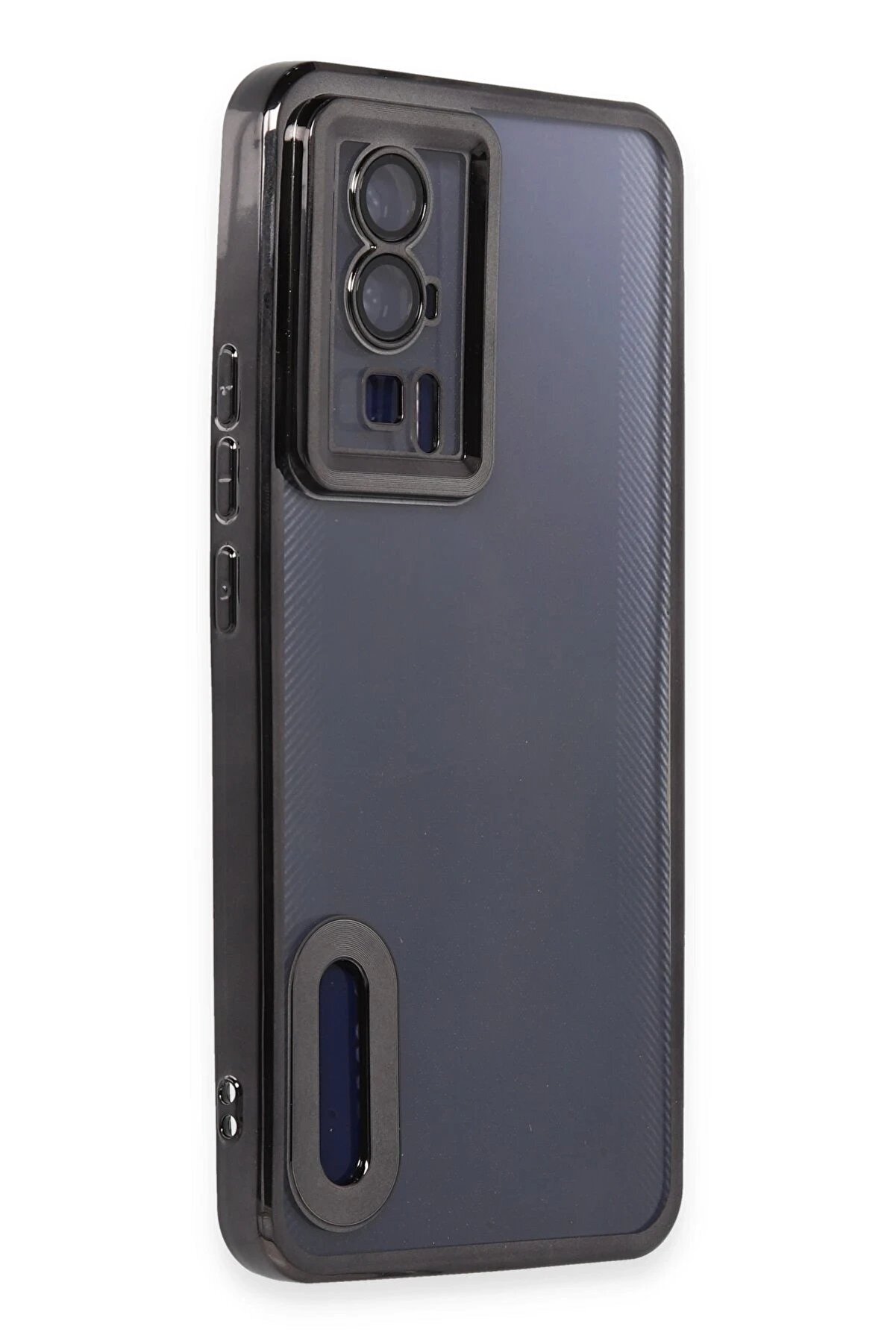 Xi̇aomi̇ Poco F5 Pro Kılıf Slot Si̇li̇kon - Si̇yah - Dropx4447-8193