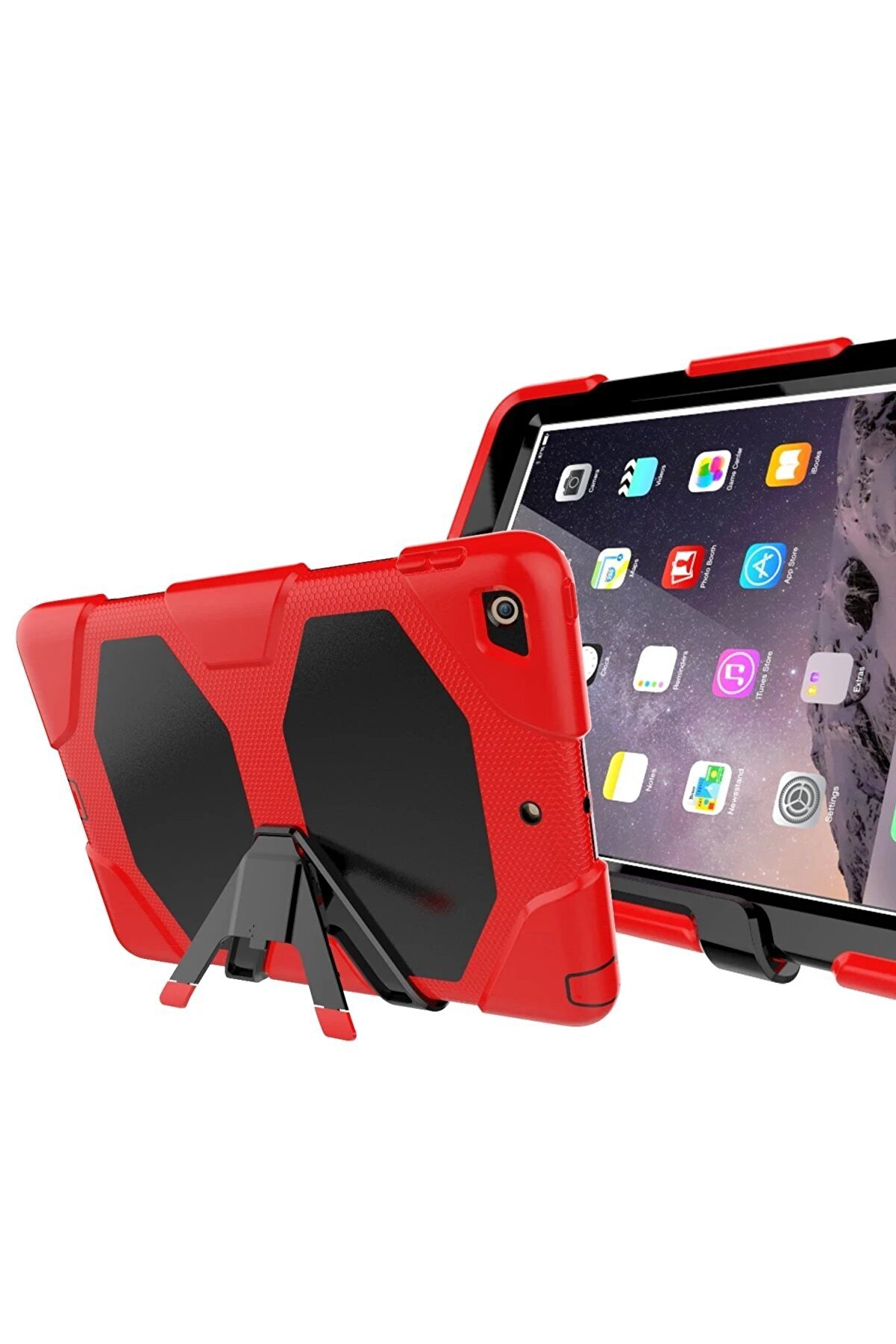 İpad 5 Ai̇r 9.7 Kılıf Gri̇ffi̇n Tablet Kapak - Kırmızı - Dropx3603-9658