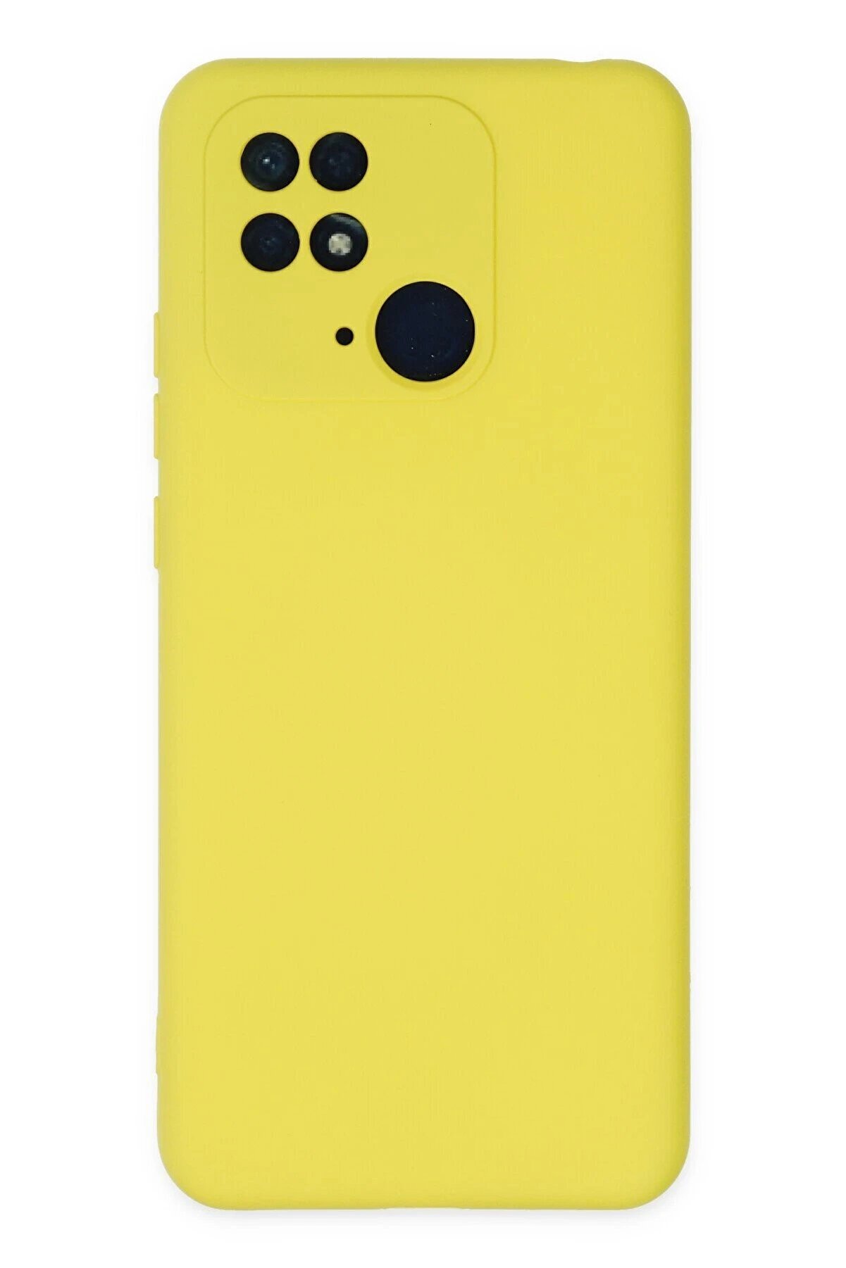 CepteToptan Xiaomi Redmi 10C Kılıf Nano i&ccedil;i Kadife Silikon - Sarı - DROPX3650-7743