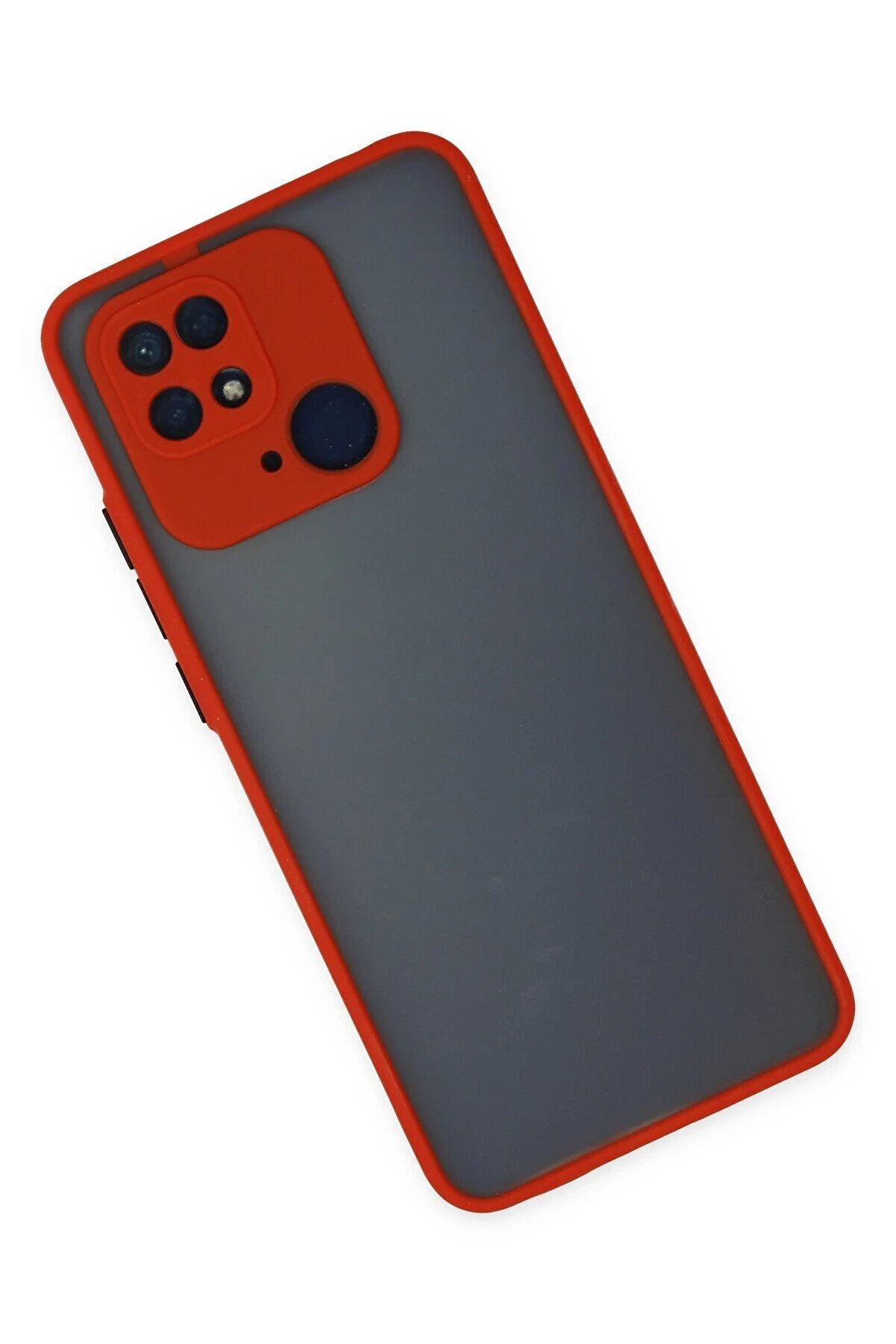 Xi̇aomi̇ Redmi̇ 10C Kılıf Montreal Si̇li̇kon Kapak - Kırmızı - Dropx5191-4901
