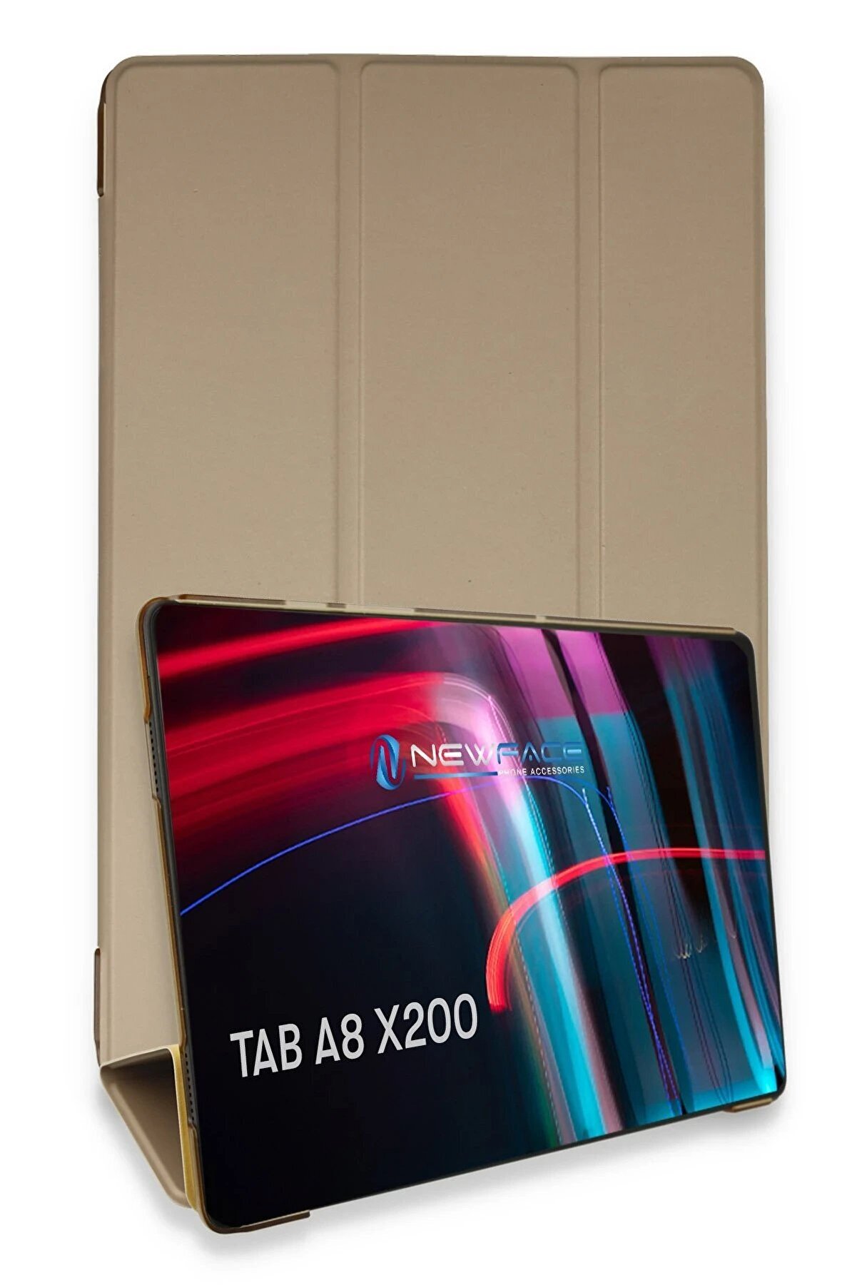 CepteToptan Samsung Galaxy X200 Tab A8 10.5 Kılıf Tablet Smart Kılıf - Gold - DROPX4444-7245