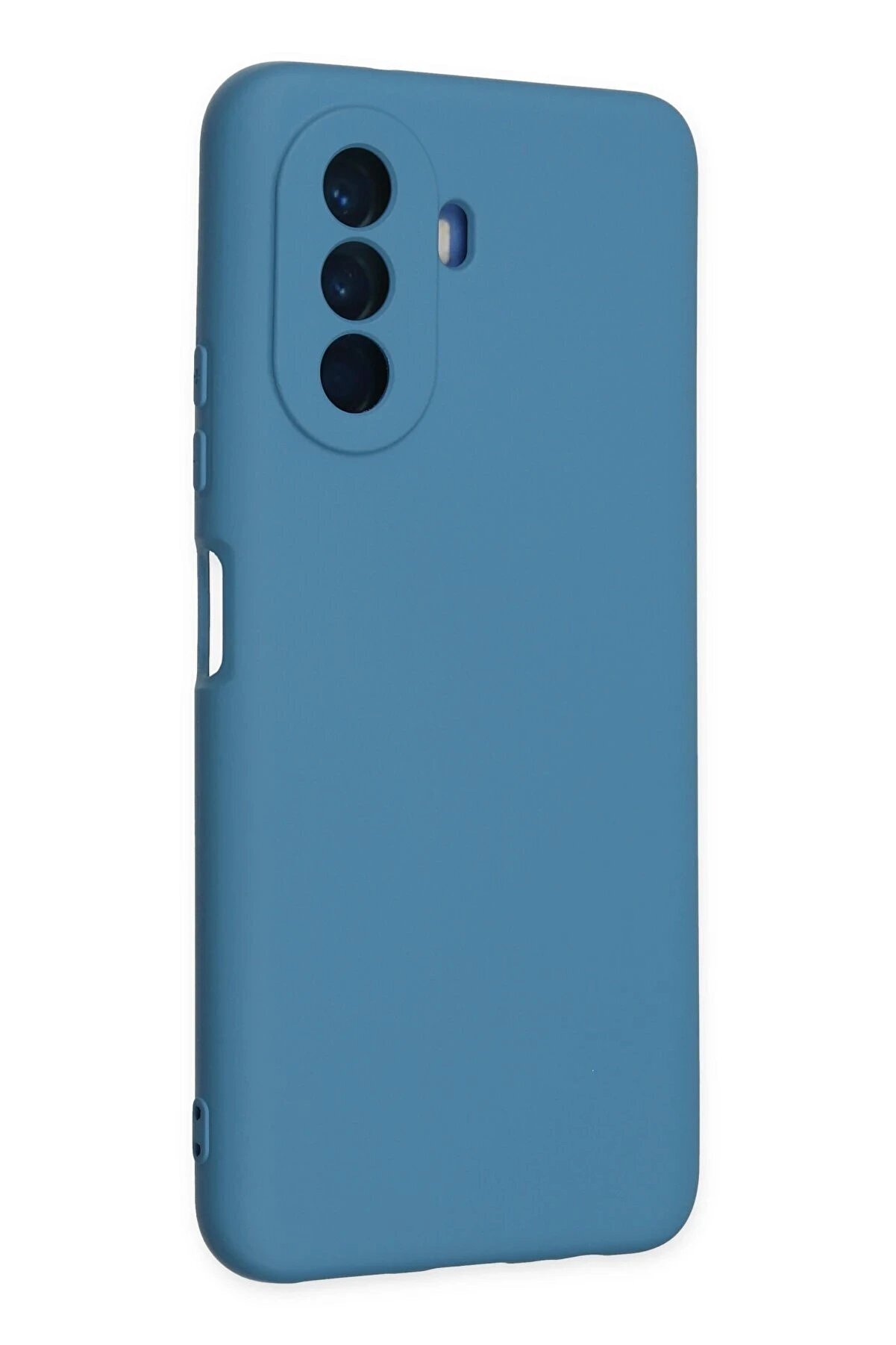 Huawei̇ Nova Y70 Kılıf Nano İçi̇ Kadi̇fe Si̇li̇kon - Mavi̇ - Dropx5655-3556