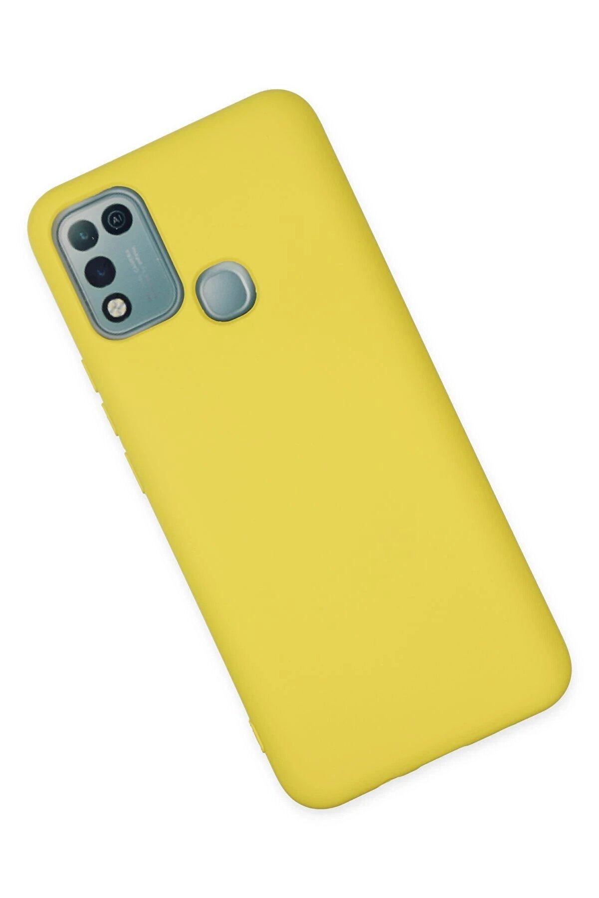 İnfi̇ni̇x Hot 10 Play Kılıf Nano İçi̇ Kadi̇fe Si̇li̇kon - Sarı - Dropx8916-8842