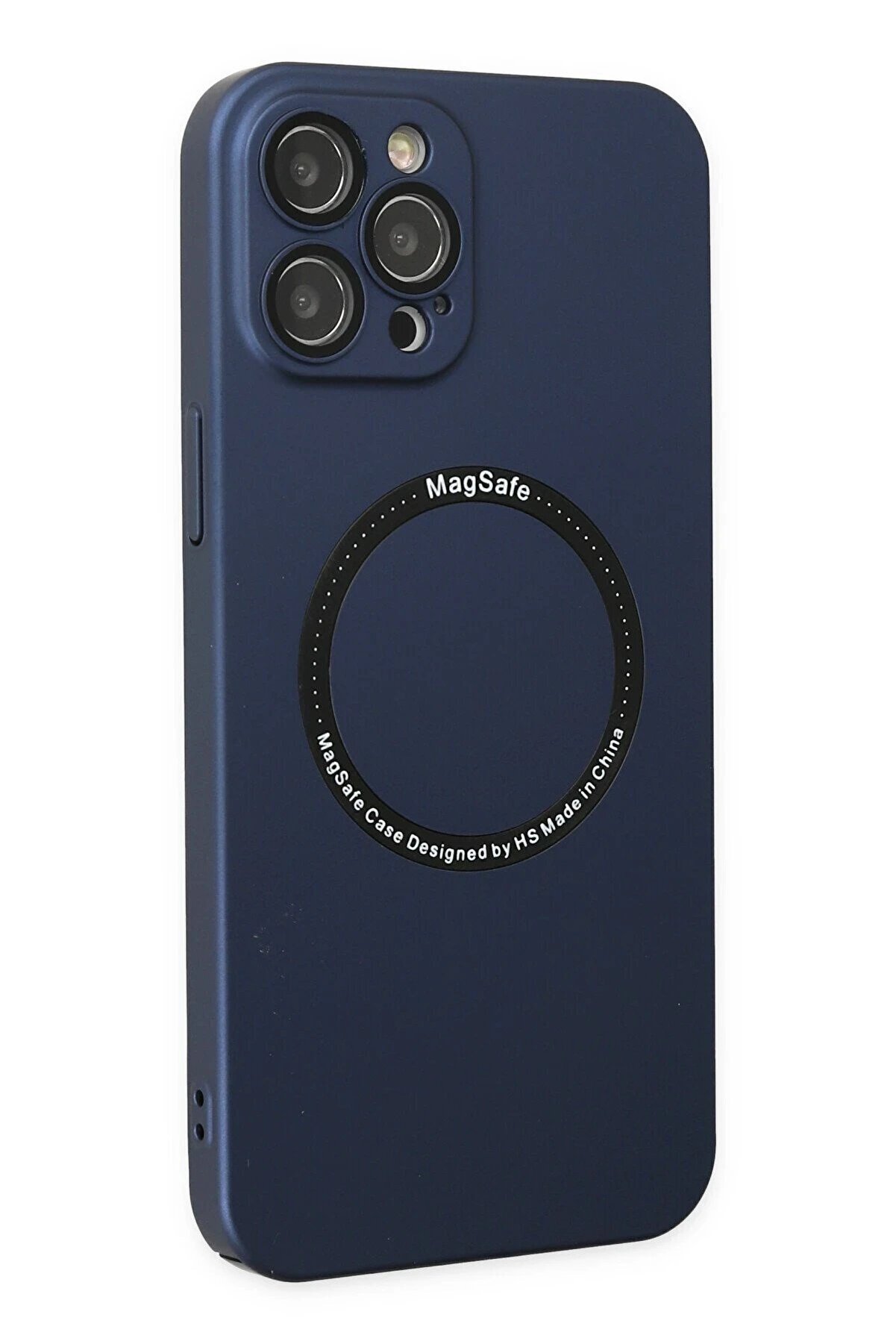 İphone 12 Pro Kılıf Jack Magneti̇csafe Lens Si̇li̇kon - Laci̇vert - Dropx7491-5246