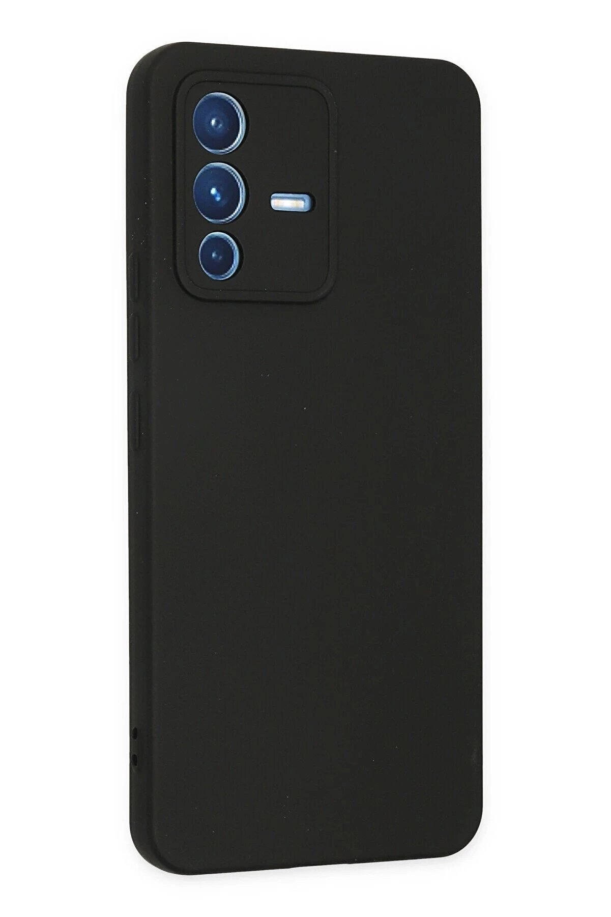Vi̇vo V23 5G Kılıf Nano İçi̇ Kadi̇fe Si̇li̇kon - Si̇yah - Dropx7994-4809
