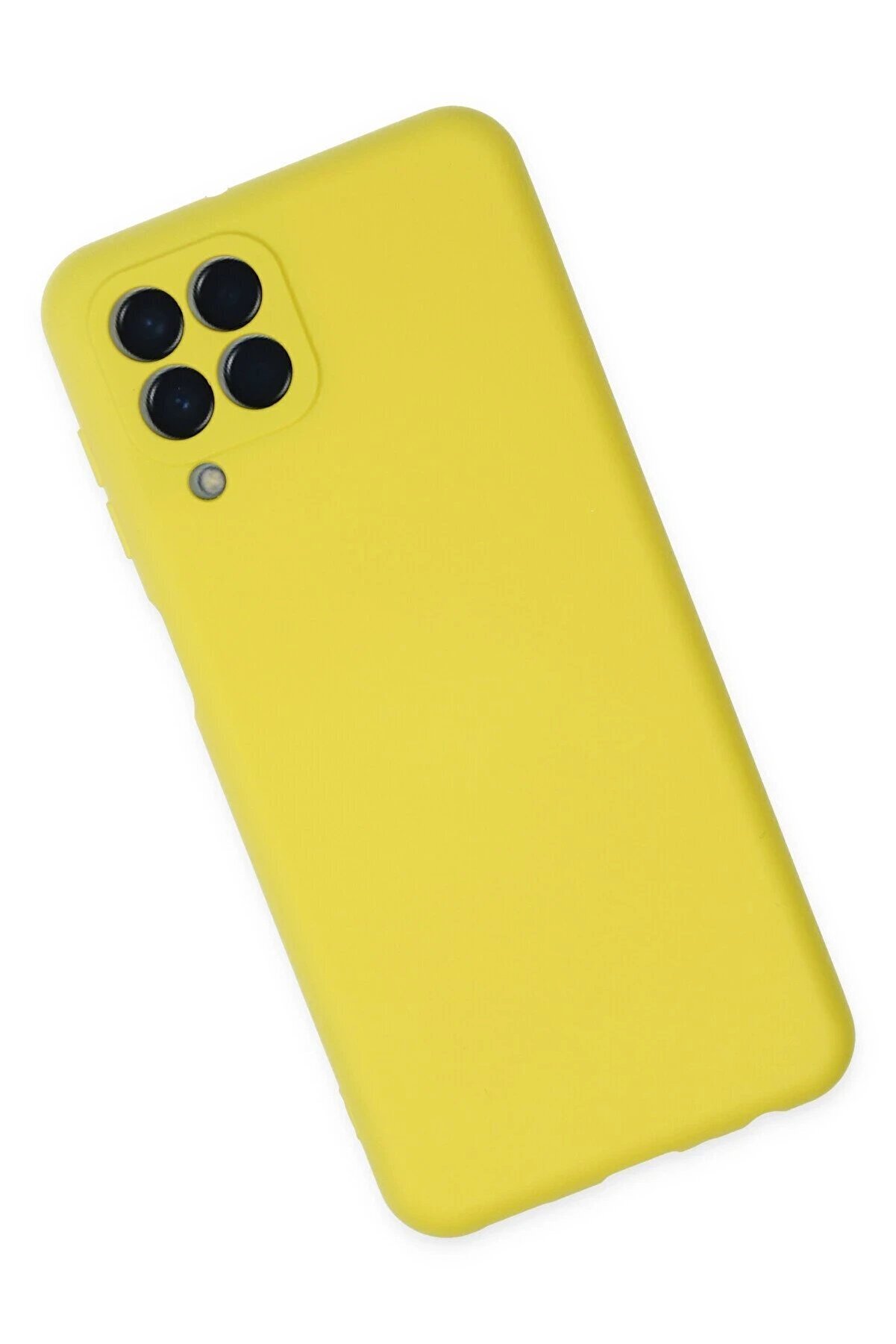 Samsung Galaxy M33 Kılıf Nano İçi̇ Kadi̇fe Si̇li̇kon - Sarı - Dropx3140-8097